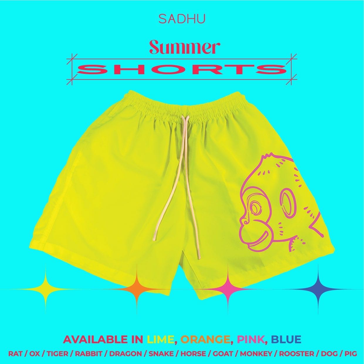 12 Zodiac Summer Shorts