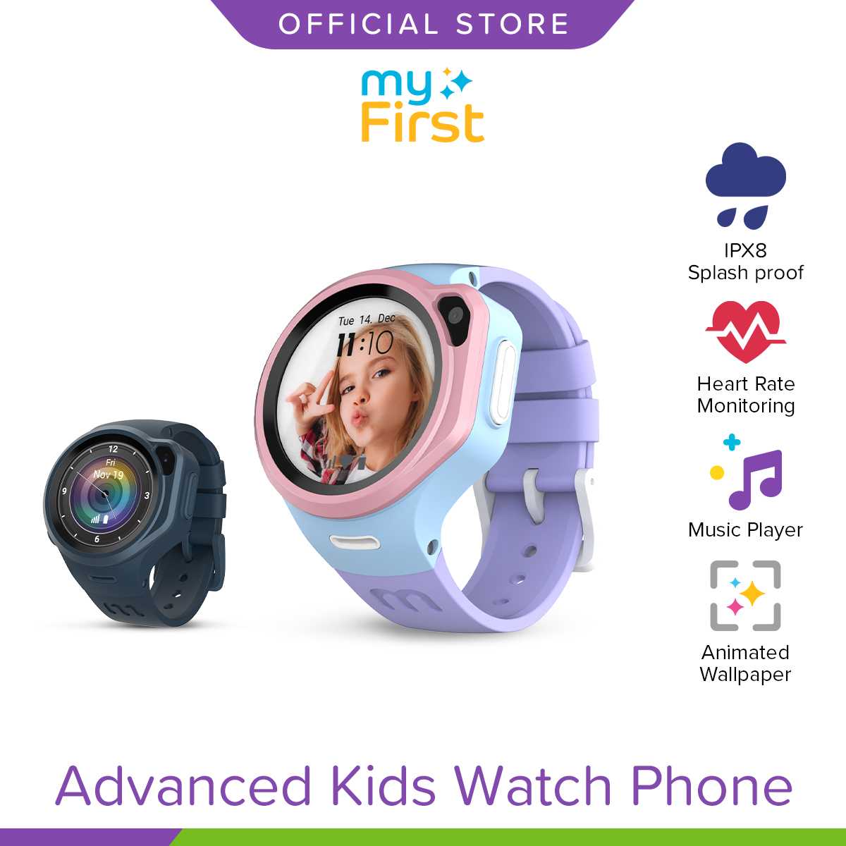 (Free! SIMcard+ฟิล์มกันรอย) myFirst Fone R1s 4G Kids Smartwatch GPS วีดีโอคอล โทร ถ่ายรูป
