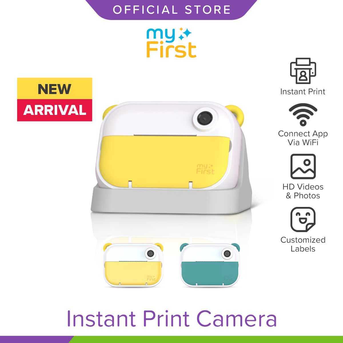 myFirst Camera Insta Wi - กล้องชัด 12 ล้าน พิมพ์ภาพ และสติ๊กเกอร์ชื่อได้