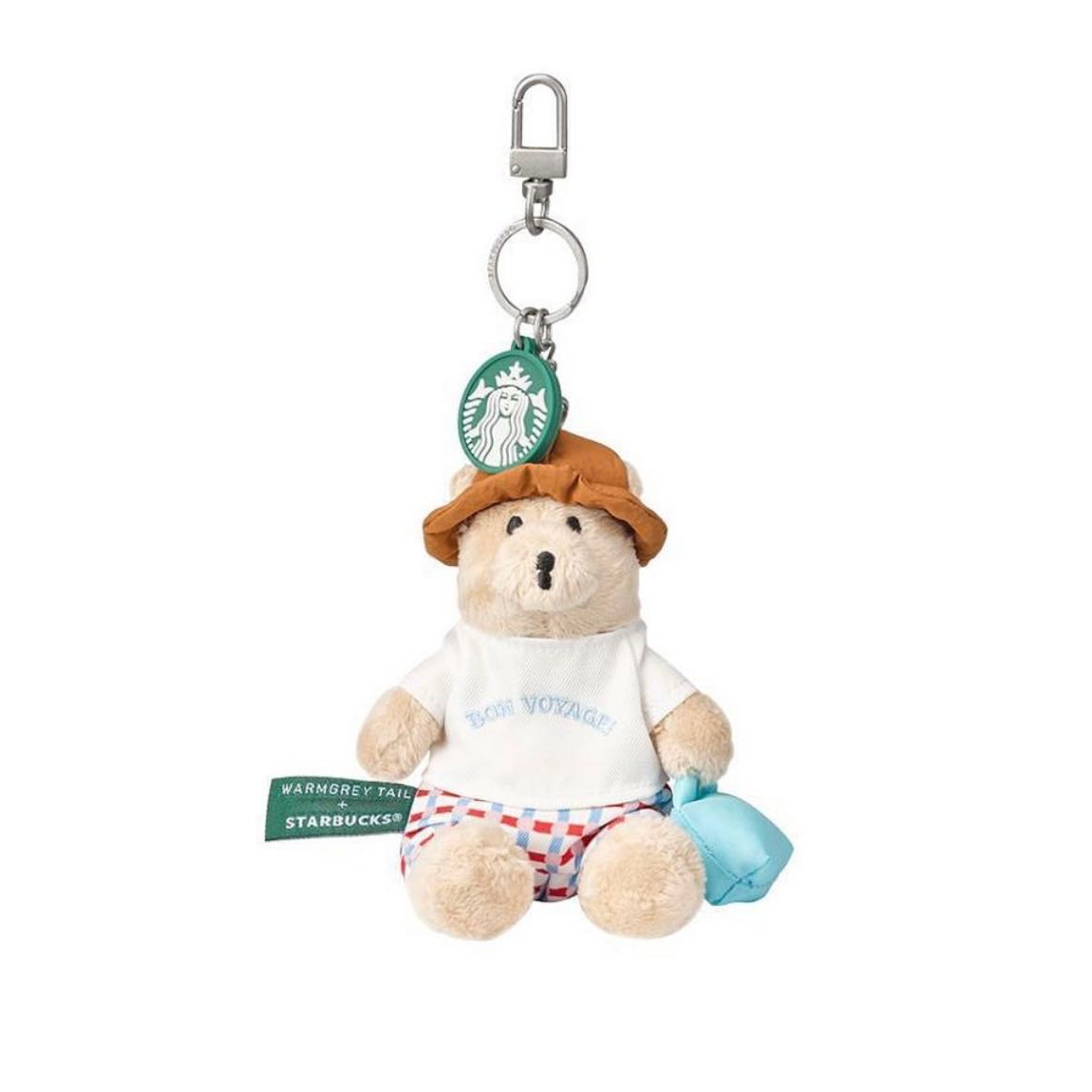 ♡starbucks korea summer warm grey tail huggg bear keyring