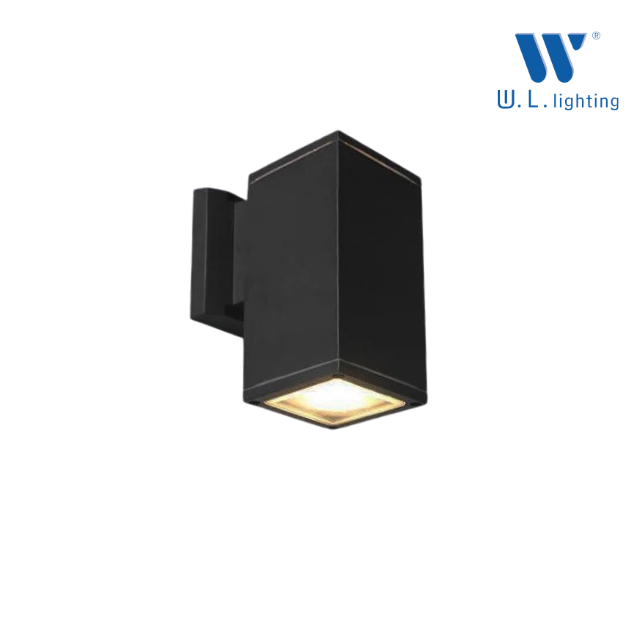 WL-8144-1BK โคมผนังทรงสี่เหลี่ยม ส่องทางเดียว ขนาด 9 CM