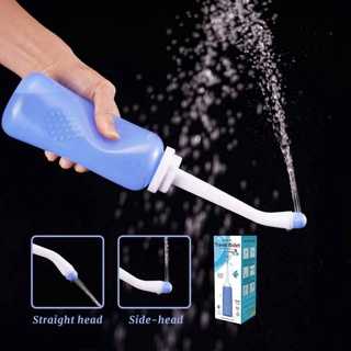 ที่ฉีดชำระแบบพกพา 1กระบอก2หัวฉีด ความจุ500ml ขวดฉีดน้ำทำความสะอาดอเนกประสงค์