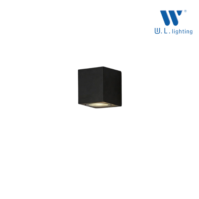 WL-B14-1-GU10-BK โคมไฟผนังทรงเหลี่ยม ใช้หลอด GU10x1