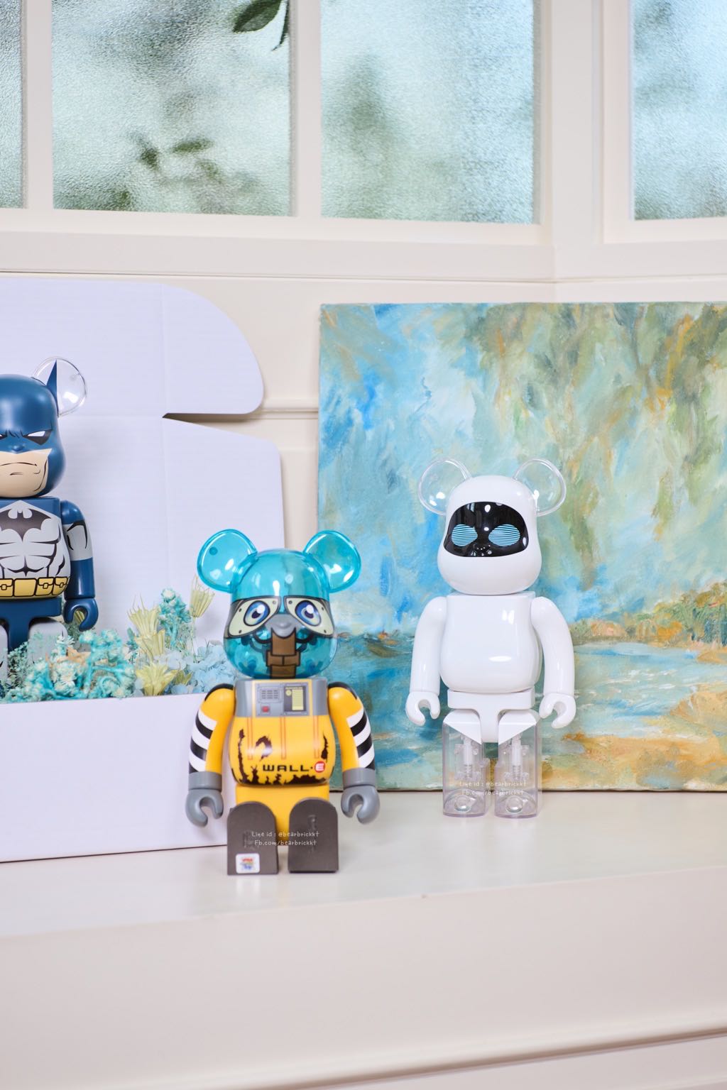 Bearbrick Wall.e & eve 400% , 1000%