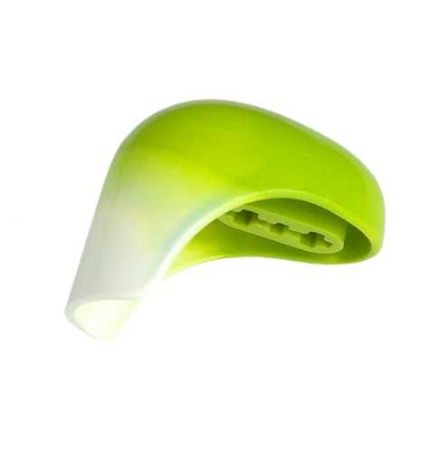 Lime Bionicle Head Connector Block (Toa Inika) with Marbled White Bottom Pattern