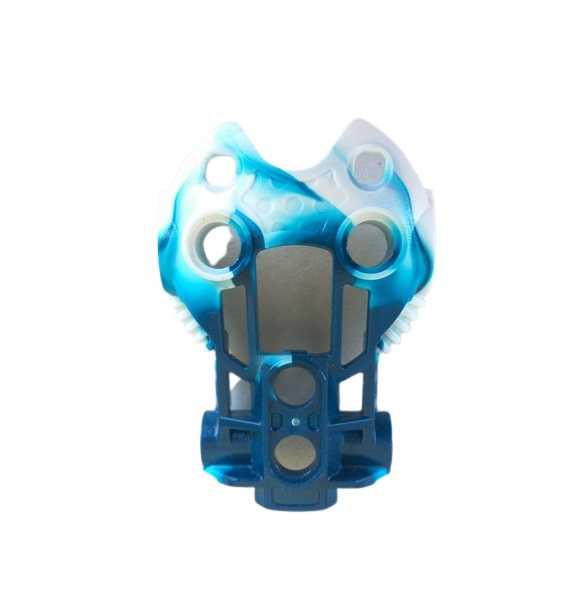 Dark Blue Bionicle Toa Inika Upper Arm Cover, Marbled White Pattern