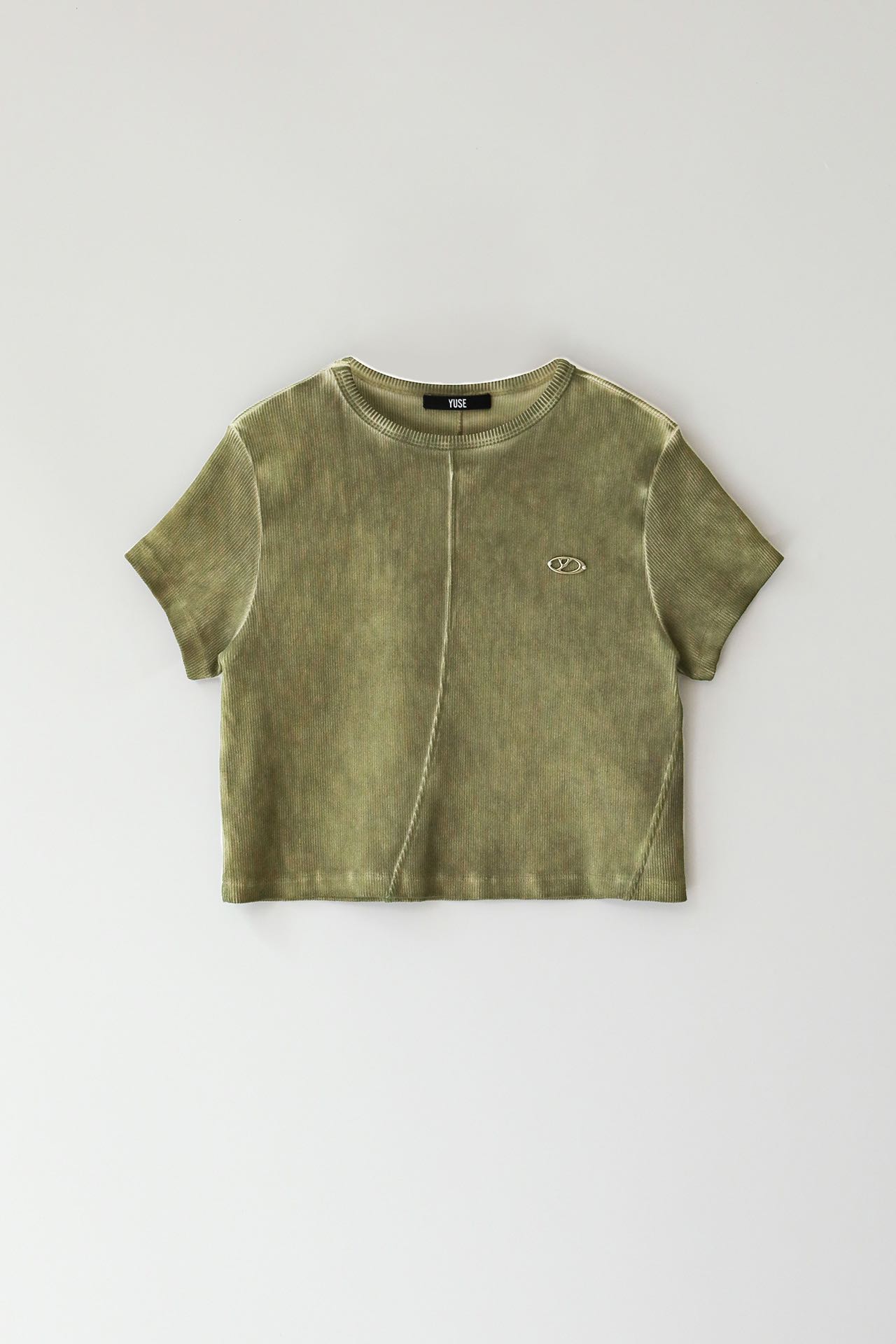 (pre,รวมส่ง) WASHING RIBBED HALF SLEEVE TOP /yuse