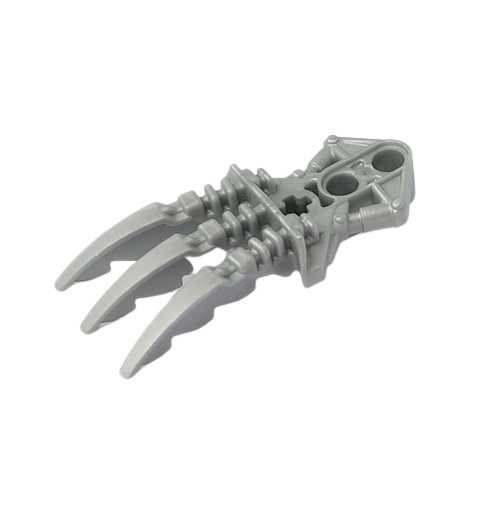 Pearl Light Gray Bionicle Claw with 2 Pin Holes