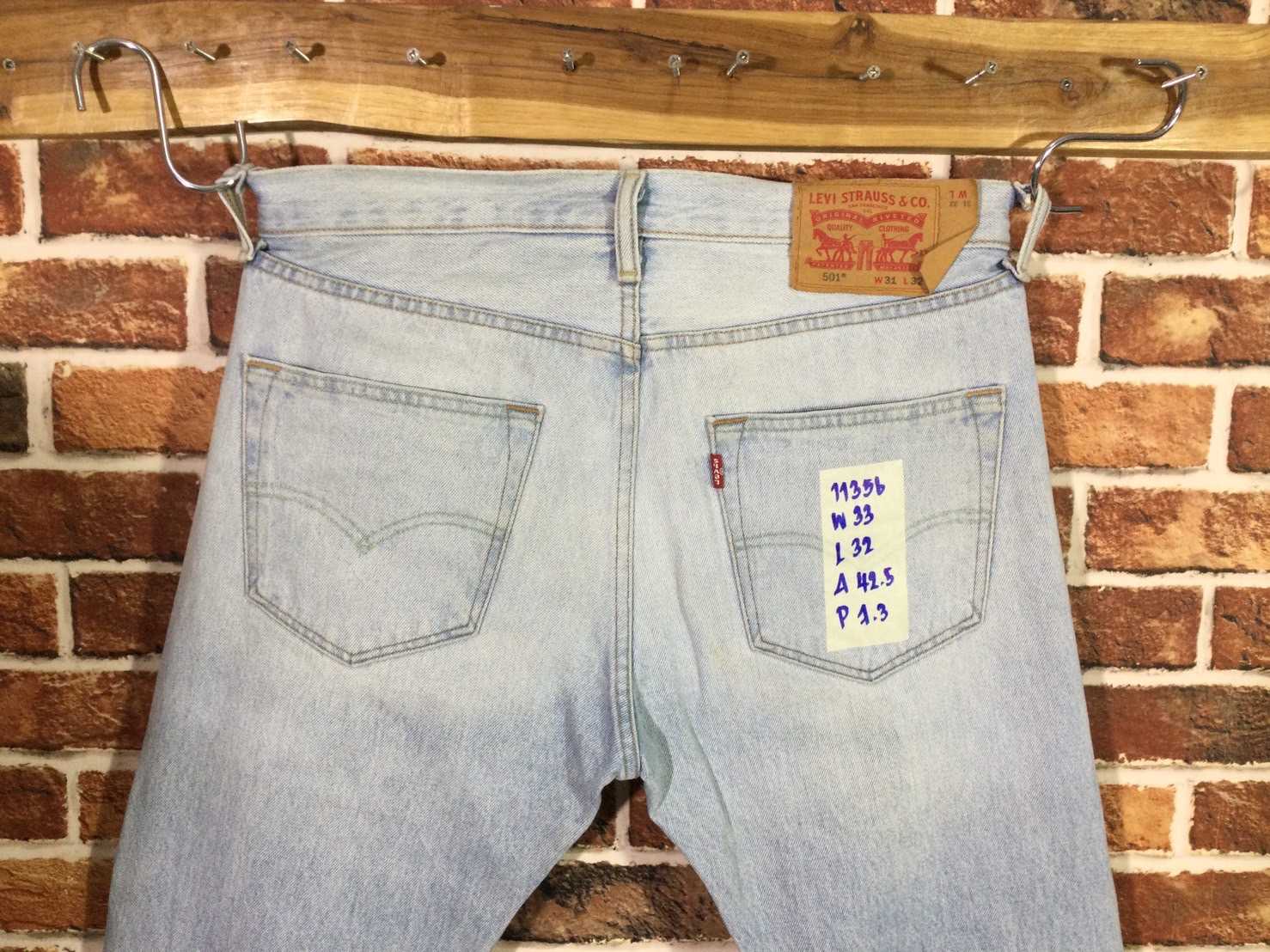 รหัส11356 Levi's501 Made in Mexico เลขกระดุม4090 วัดจริง เอว33