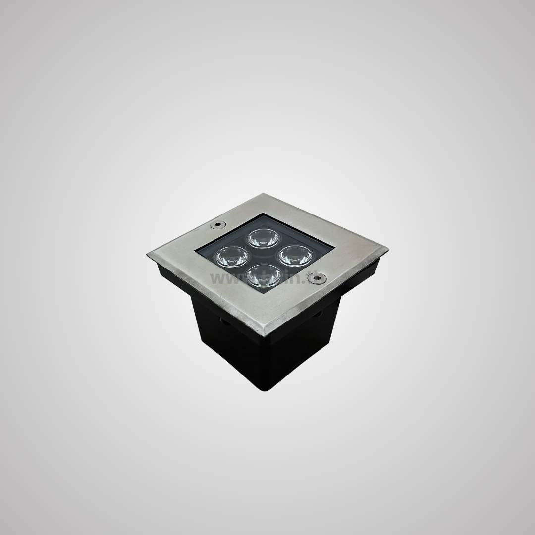 [PD] HL-MD008-4W โคมไฟฝังพื้นสีเหลี่ยมหน้าสแตนเลส IP65