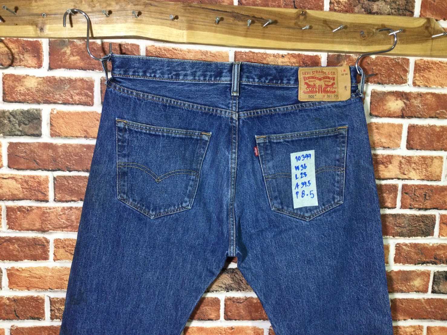 รหัส10399 Levi's501 Made in Maxico เลขกระดุม4996 วัดจริง เอว36