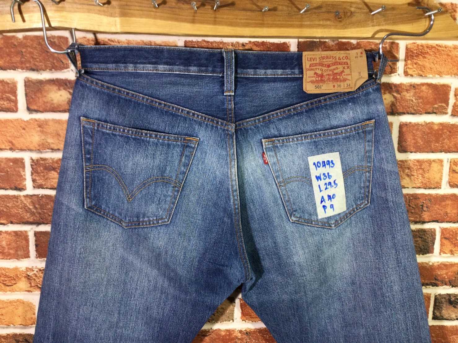 รหัส10493 Levi's501(ตรงป้าย) Made in china เลขกระดุม3041 วัดจริง เอว36