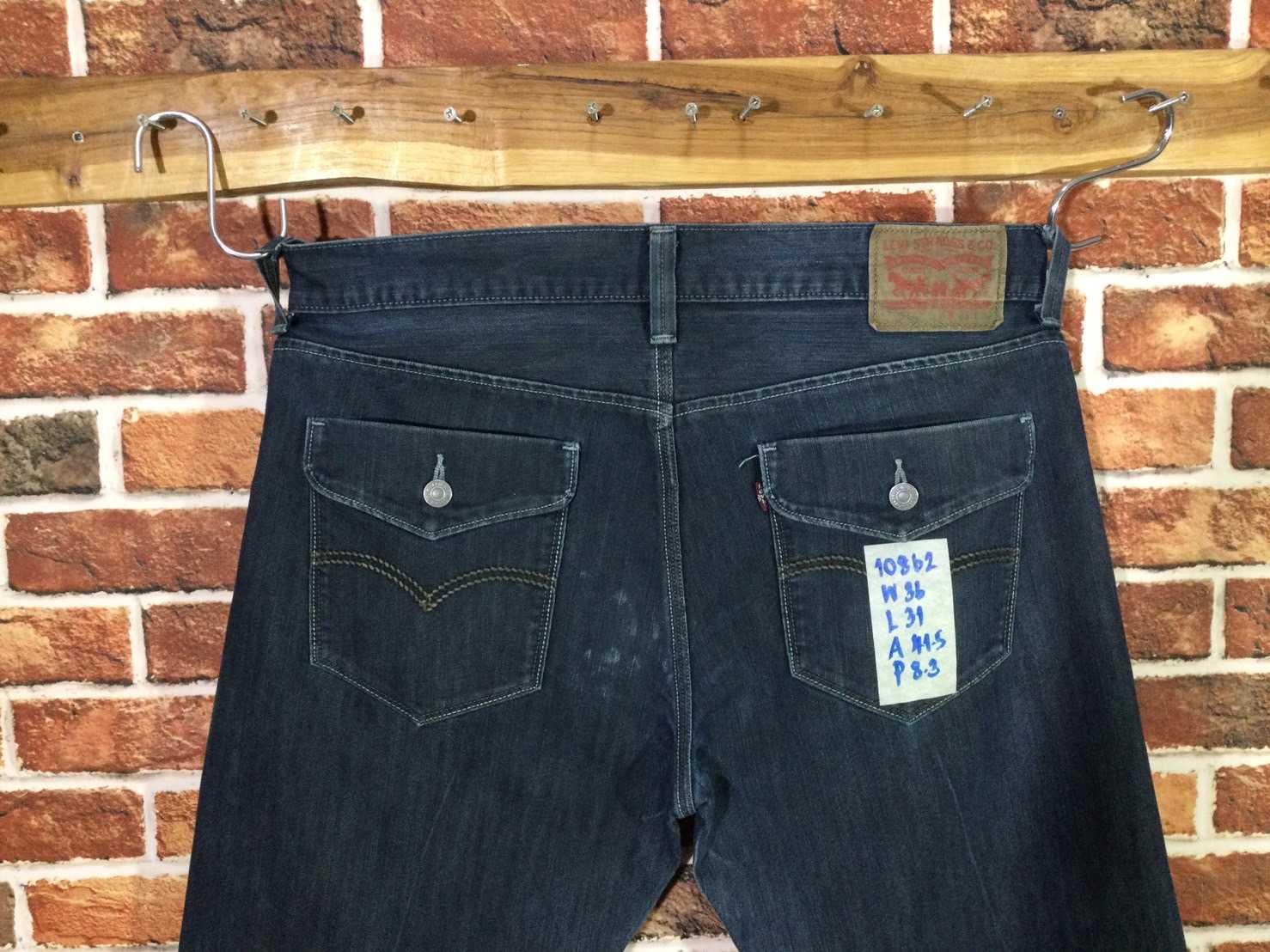 รหัส10862 Levi's514 (ตรงป้าย) Made in Cambodia  เลขกระดุม3411 วัดจริง เอว36