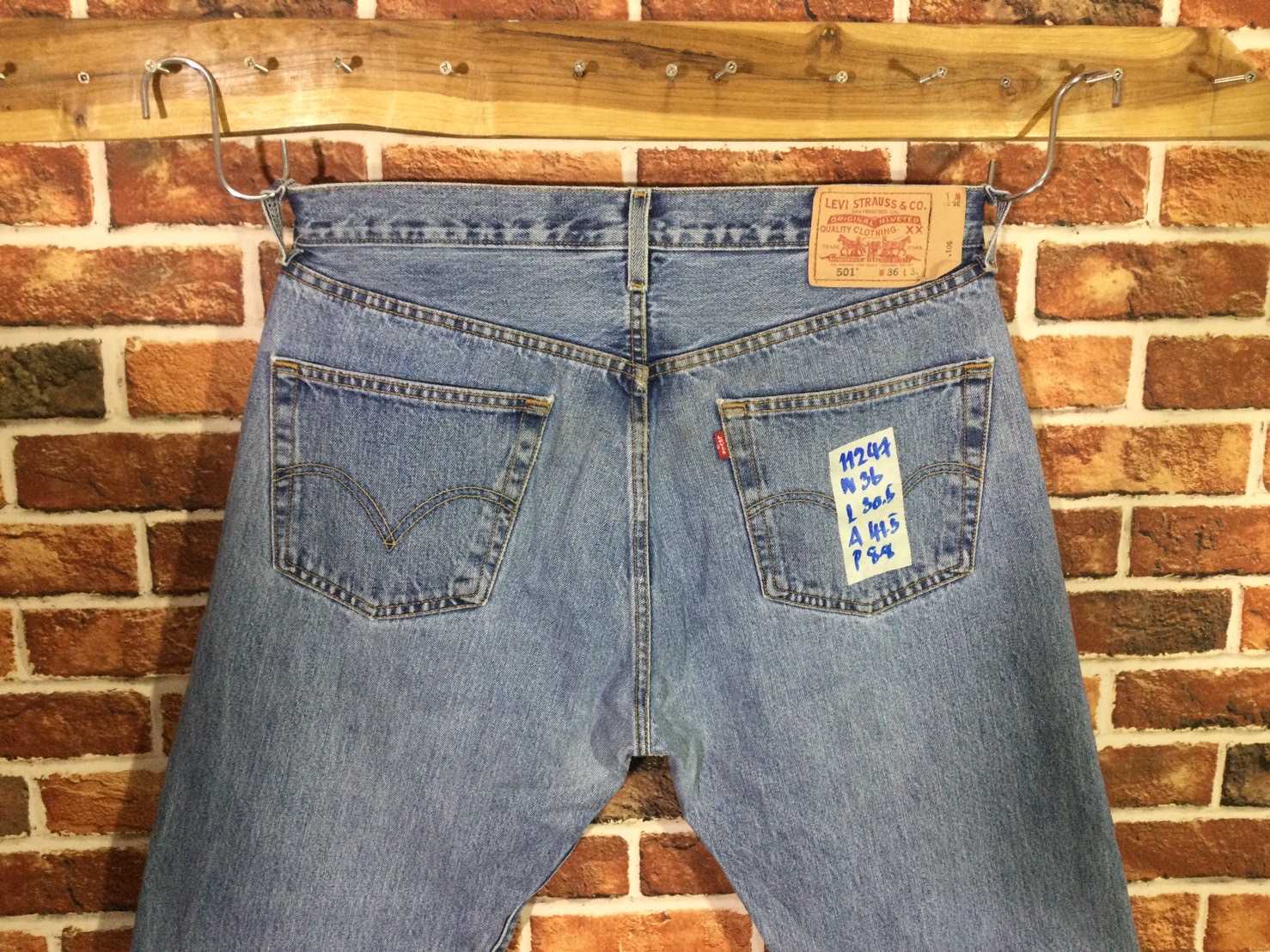 รหัส11247 Levi's501(ตรงป้าย) Made in Mexico เลขกระดุม104 วัดจริง เอว36