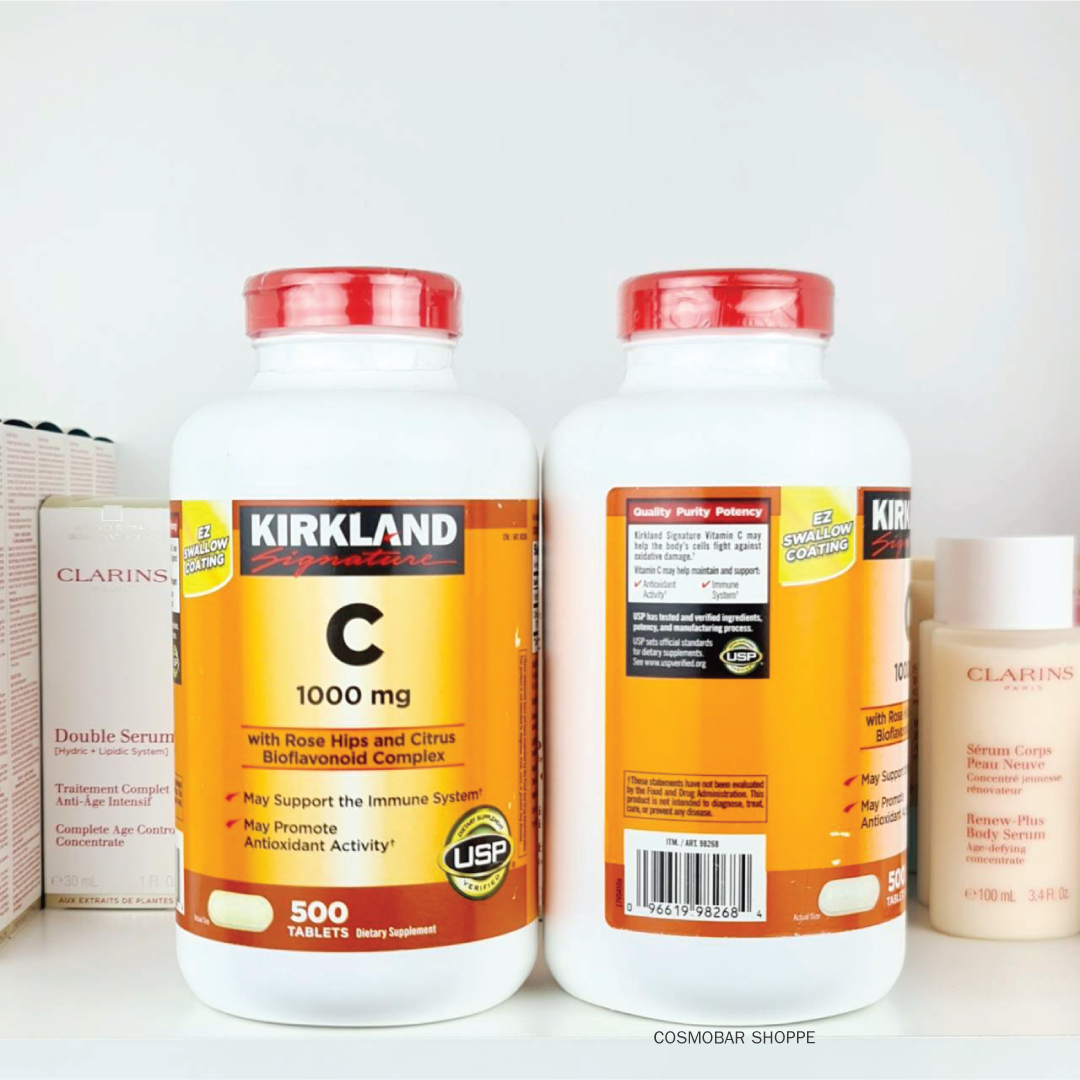 [หมดอายุ 07/2025] Kirkland - C 1000mg with Rose Hips and Citrus Bioflavonoid Complex 500 tablets.