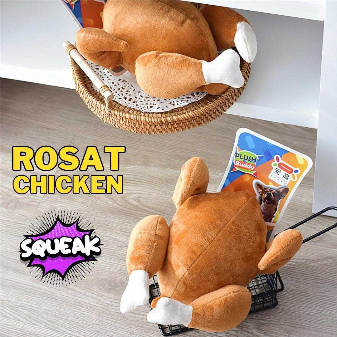ของเล่นสุนัข ตุ๊กตาไก่ทั้งตัว ลูกปี๊ปลูกใหญ่ กัดแล้วเสียงดังมาก
