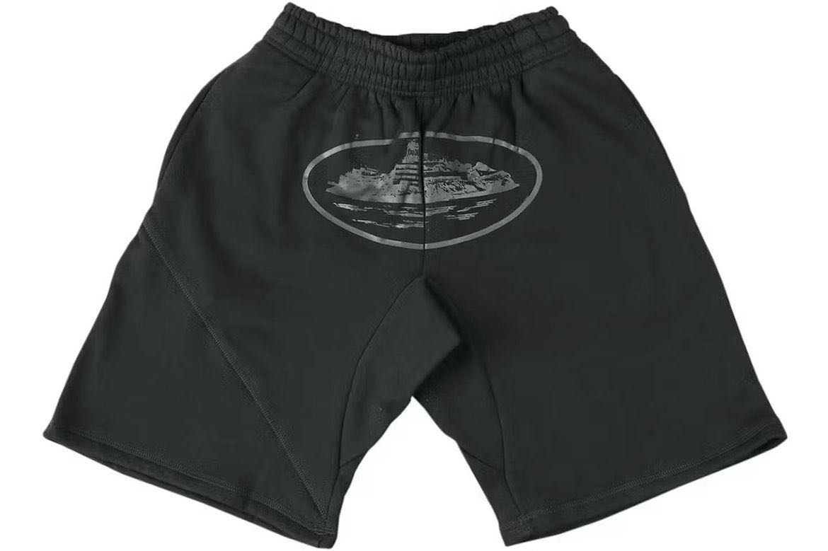 Corteiz Alcatraz Shorts Triple Black