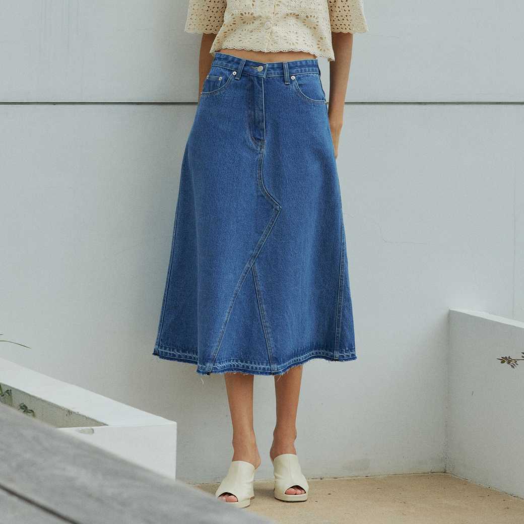 ( พร้อมส่ง ) Perana Jeans 001 กระโปรงยีนส์
