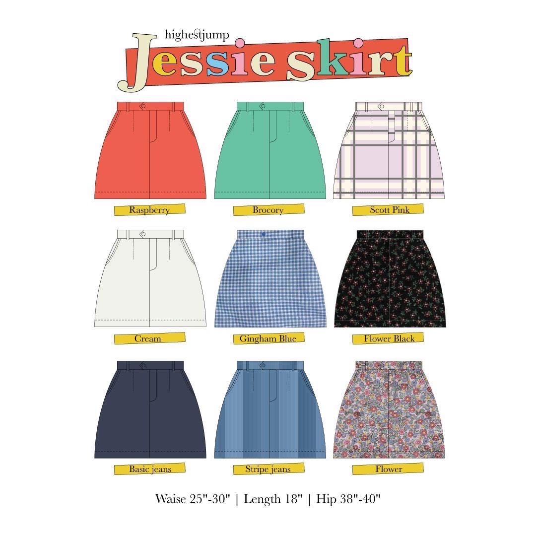 Jessie skirt 9 สี พร้อมส่ง!