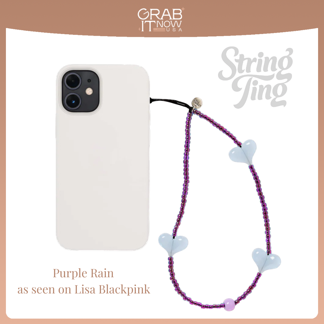 Pre / String Ting Purple Rain ลายเดียวกับ Lisa Blackpink สายคล้องโทรศัพท์