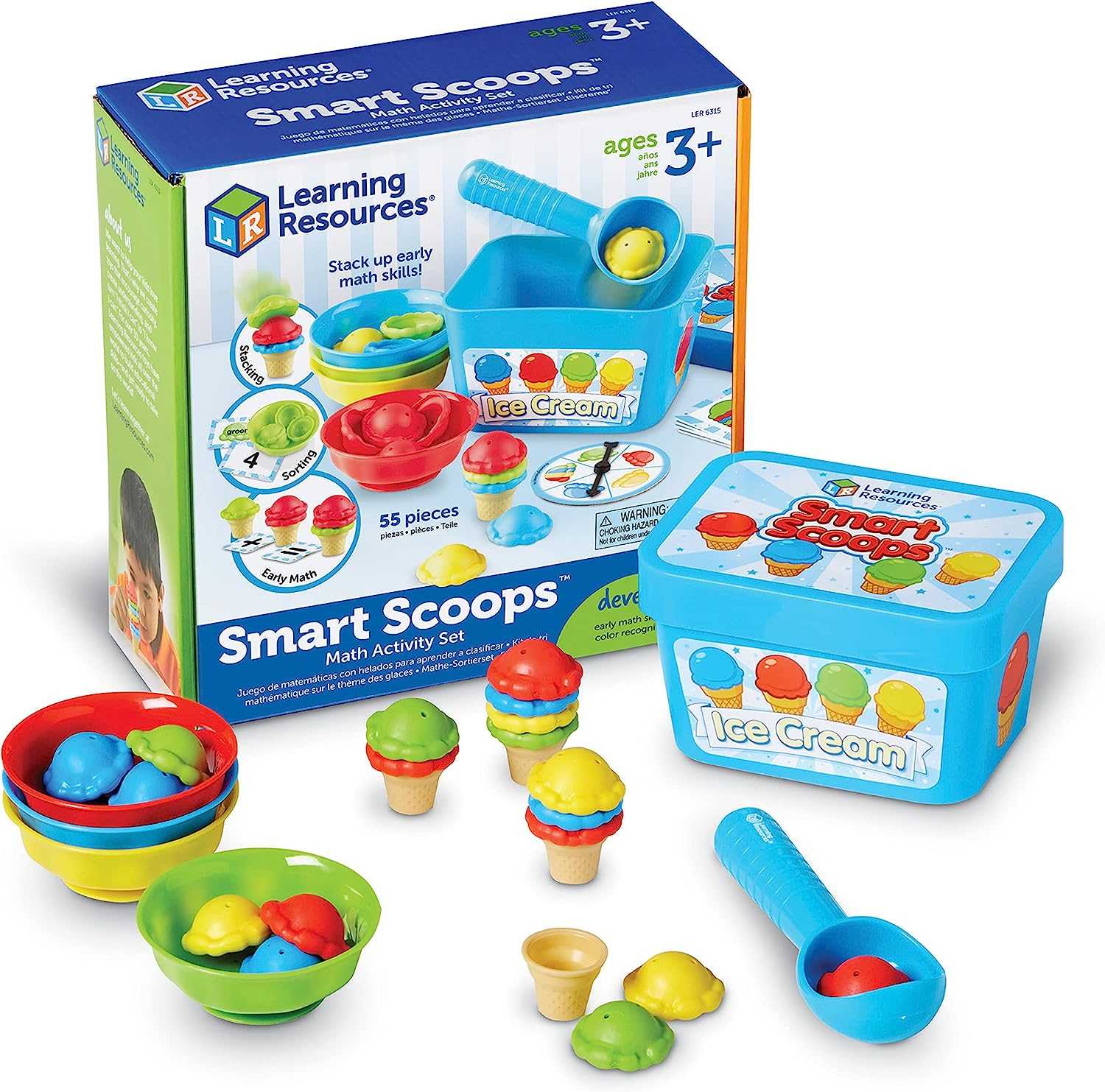 [อายุ 3+] ชุดไอศกรีมฝึกนับเลขแสนสนุก (Smart Scoops : Math Activity Set) [Learning Resources]