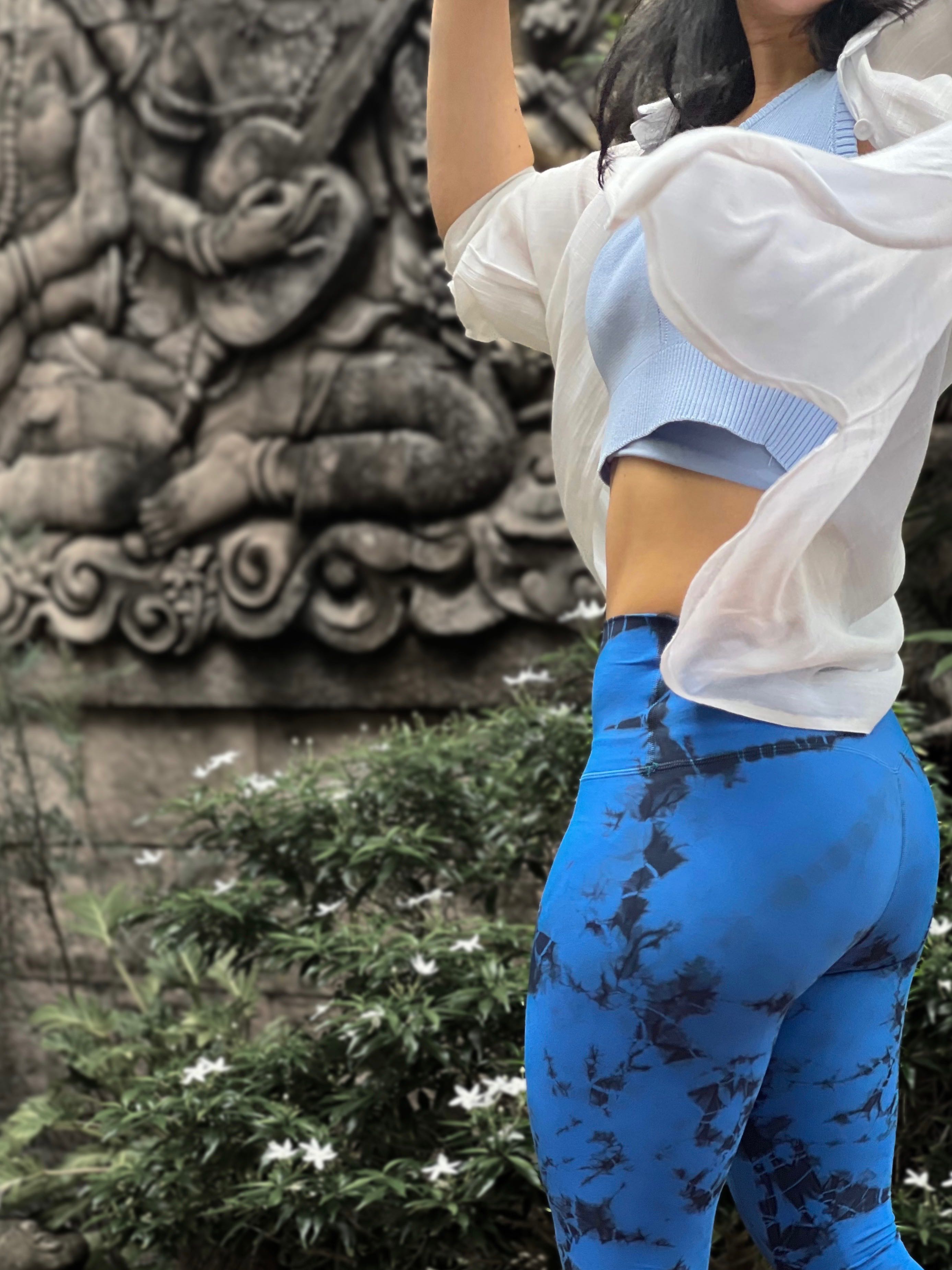 Tie dye leggings- SAPPHIRE BLUE 
