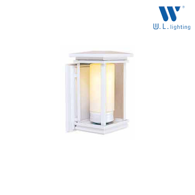 WL-XX-2742-WH โคมไฟผนังภายนอกสีขาว มีแก้วขุ่นตรงกลาง