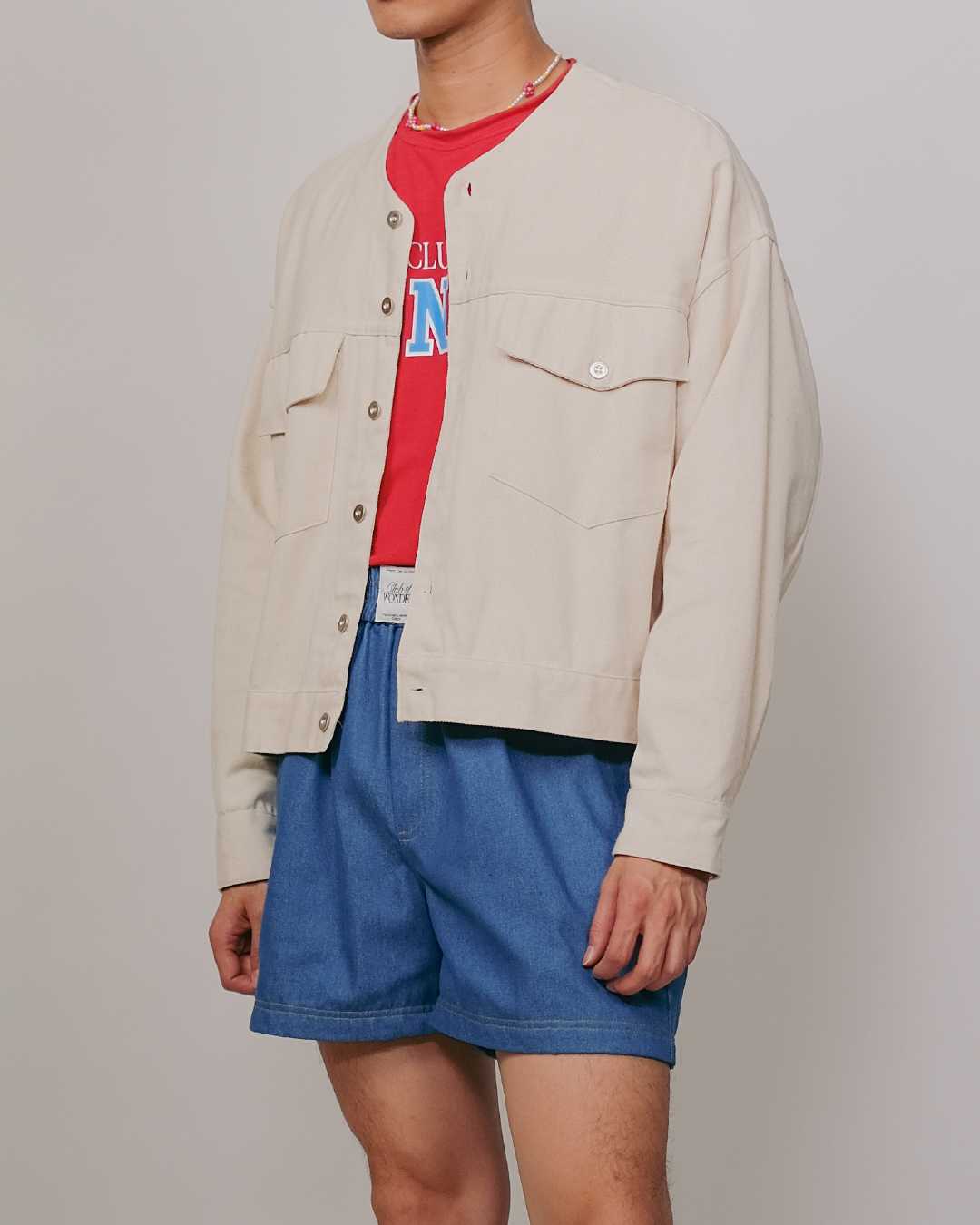 CLUB ✿ 25 Club Wonder Denim Cropped Cardigan in Natural