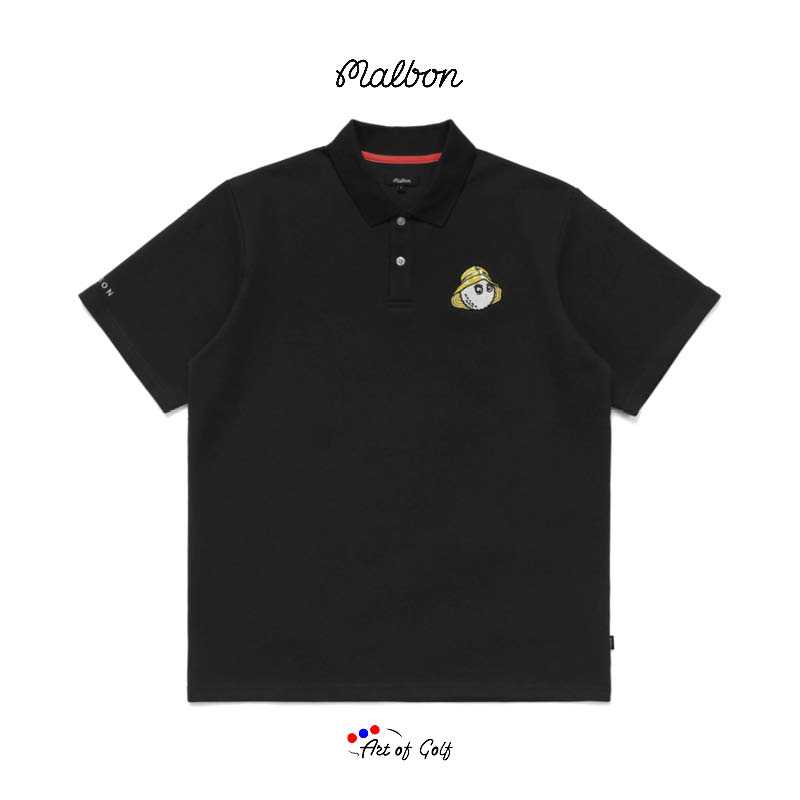 Malbon Buckets City Performance Pique Polo (Black) สินค้าใหม่ แท้ 100%