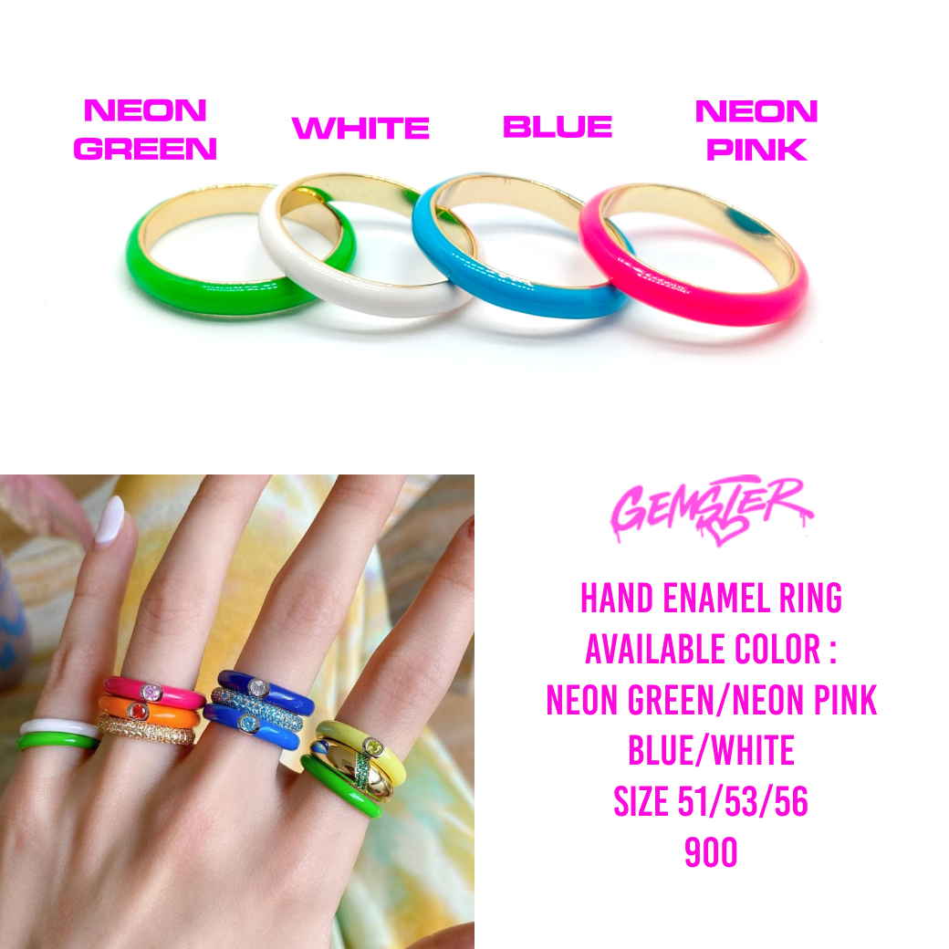 [พร้อมส่ง-Sample sale]  Hand Enamel Ring (Available 4 Colors)