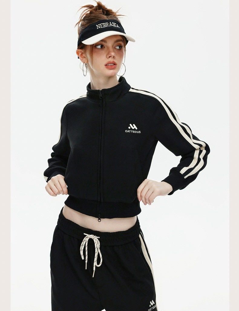 [Pre] Cropped Cardigan Sports Jacket