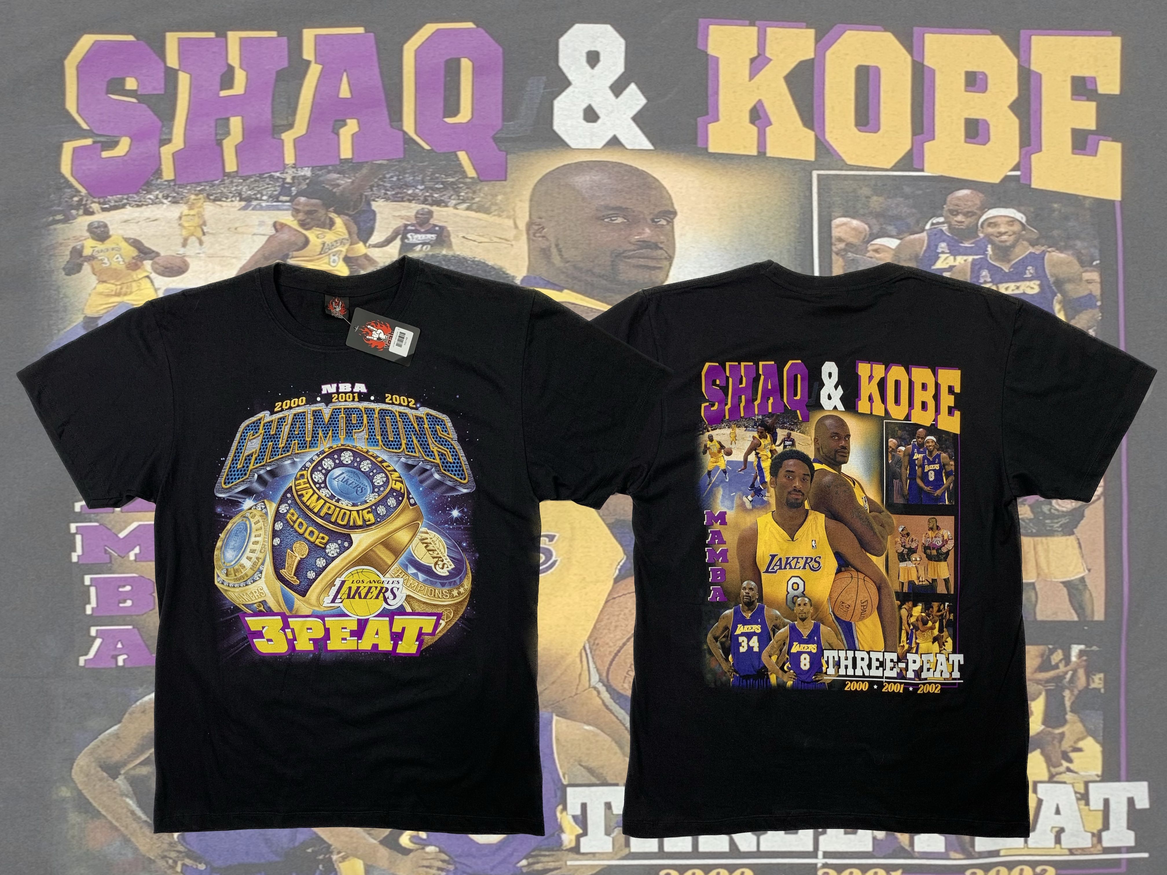 เสื้อศิลปินวินเทจ SHAQ&KOBE(Rock yeah)