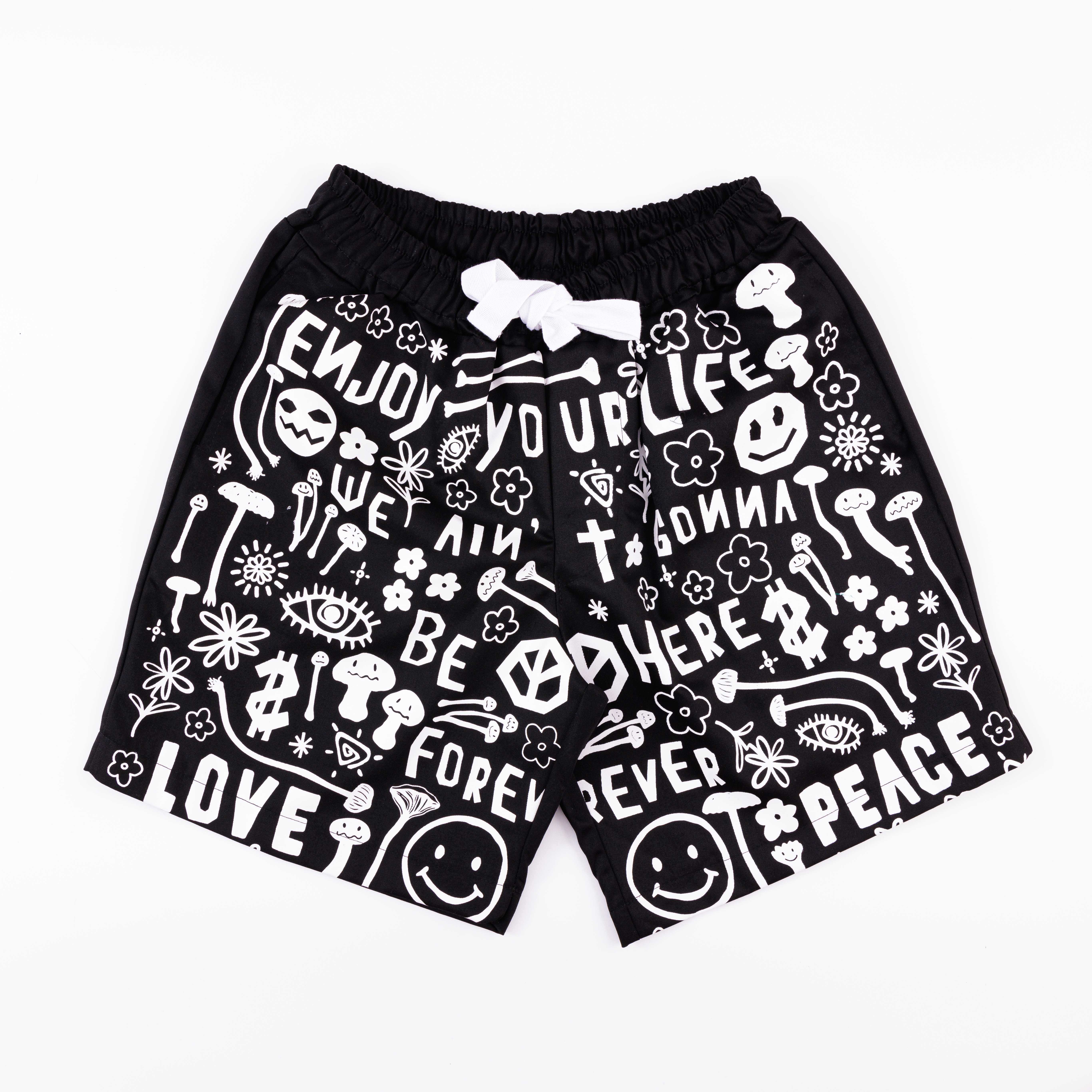 BS0205 BLACK SHORT PANTS
