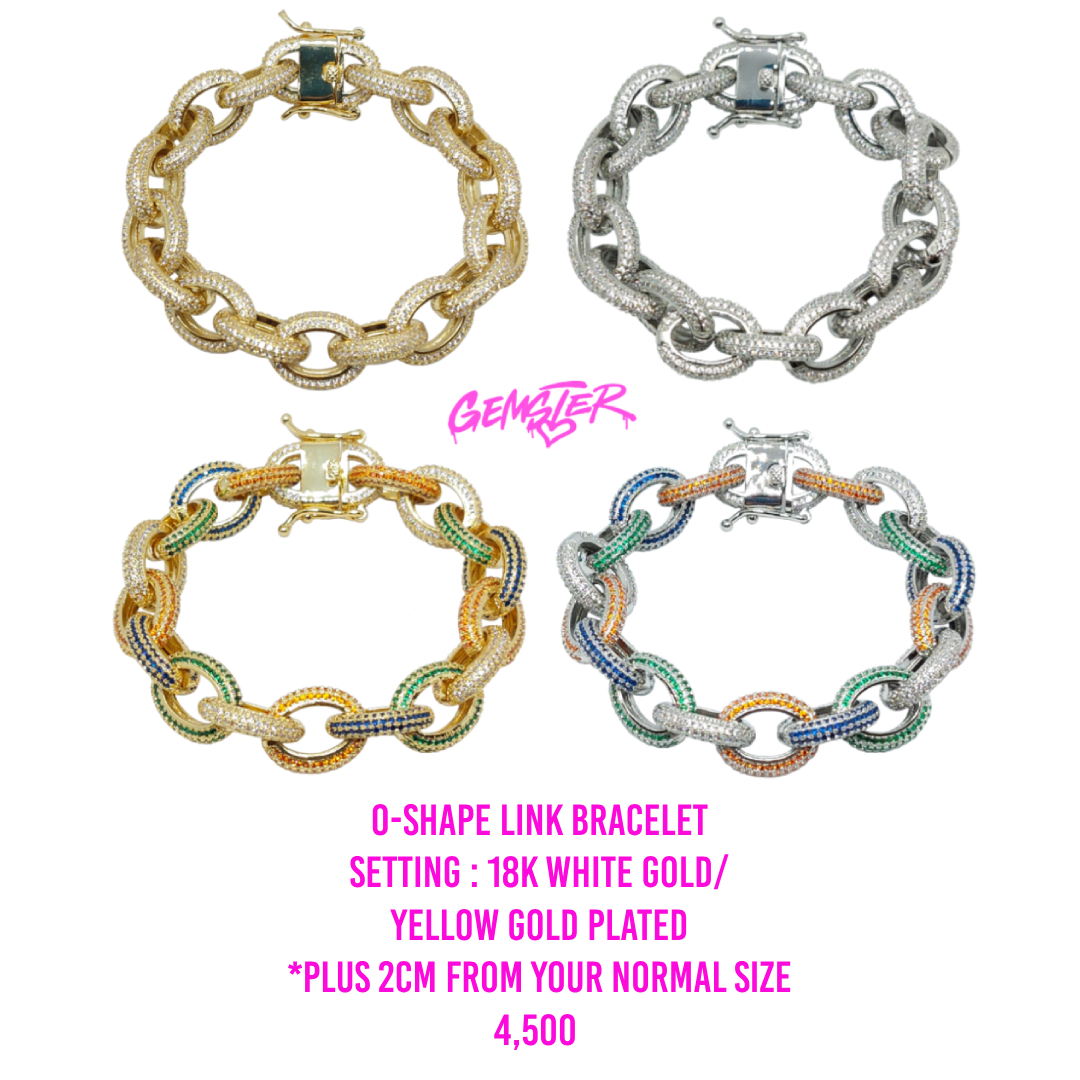 [พร้อมส่ง-Sample sale] O-Shape link bracelet (Available 3 colors)