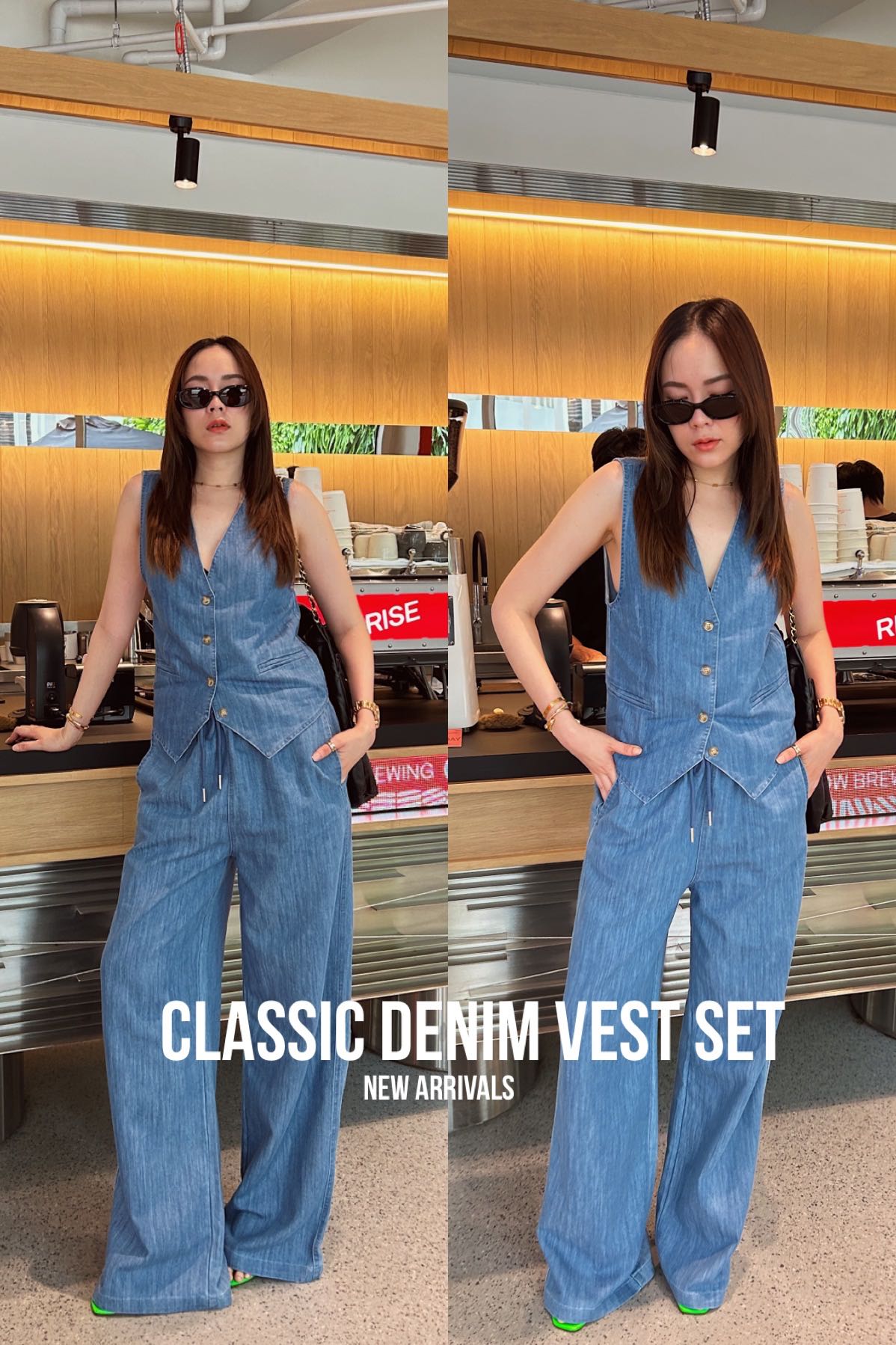 Classic denim vest set  พร้อมส่งแล้วค่า