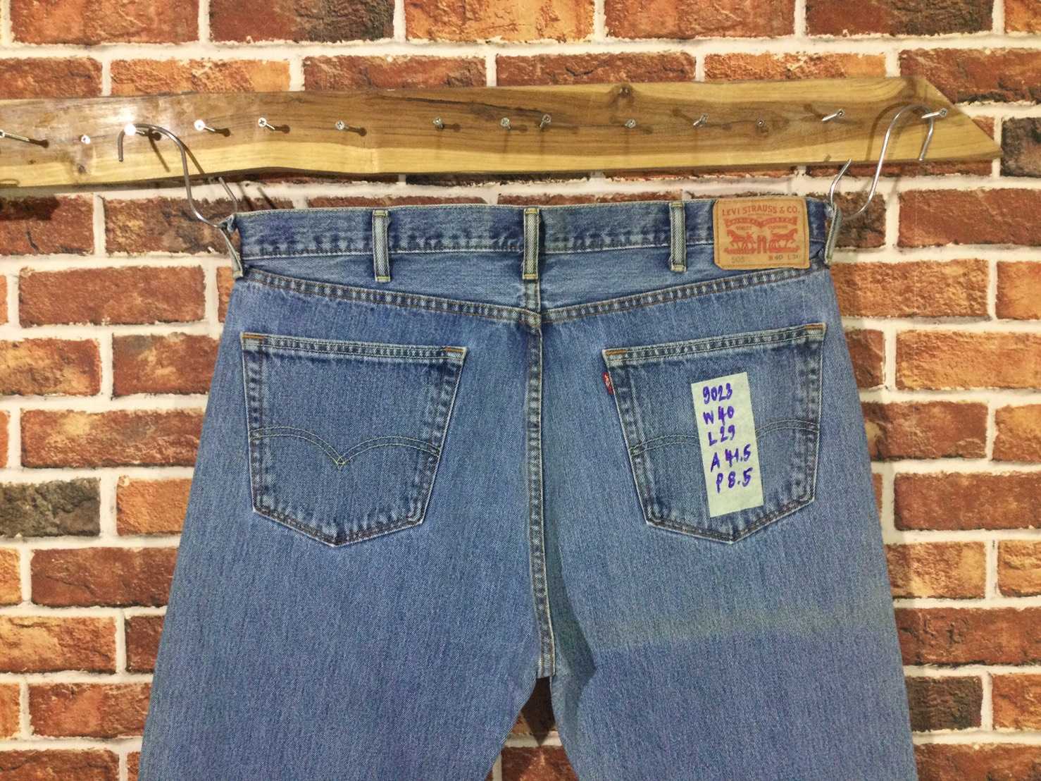 รหัส9023 Levi's505 ตรงป้าย ฉลอง 135ปี  Made in Nicaragua เลขกระดุม4460 วัดจริง เอว40