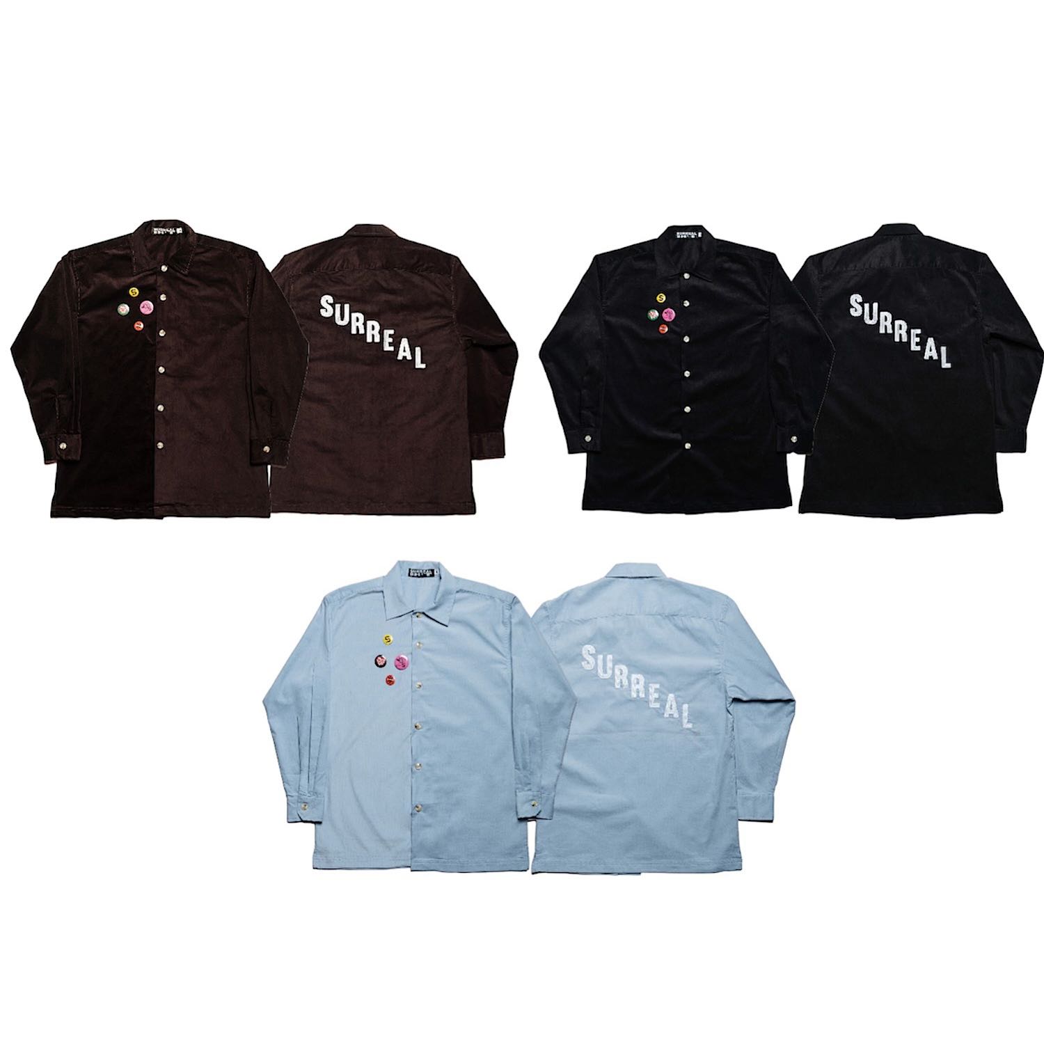 ￼SURREAL  CANDY CORDUROY-VELVET CAMP COLLAR SHIRT