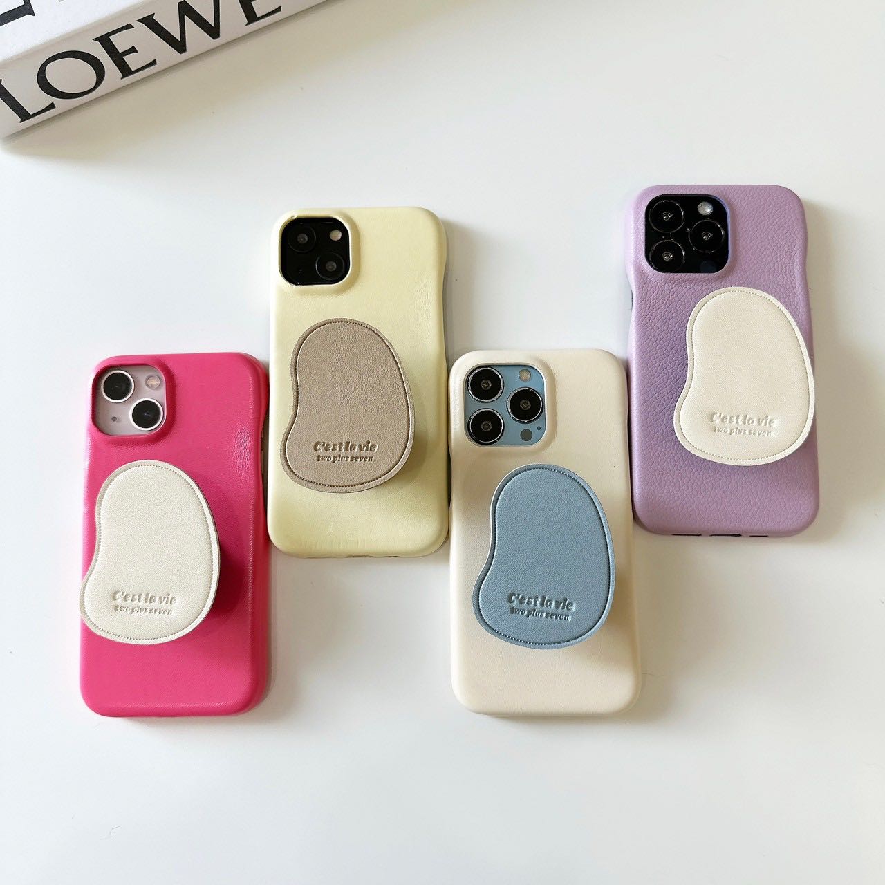 สอบถามก่อนกดสั่ง เคสหนัง holder griptok ไอริง สีพื้น หนัง  เปิดข้าง เคสด้าน เคสไอโฟน เคสiphone