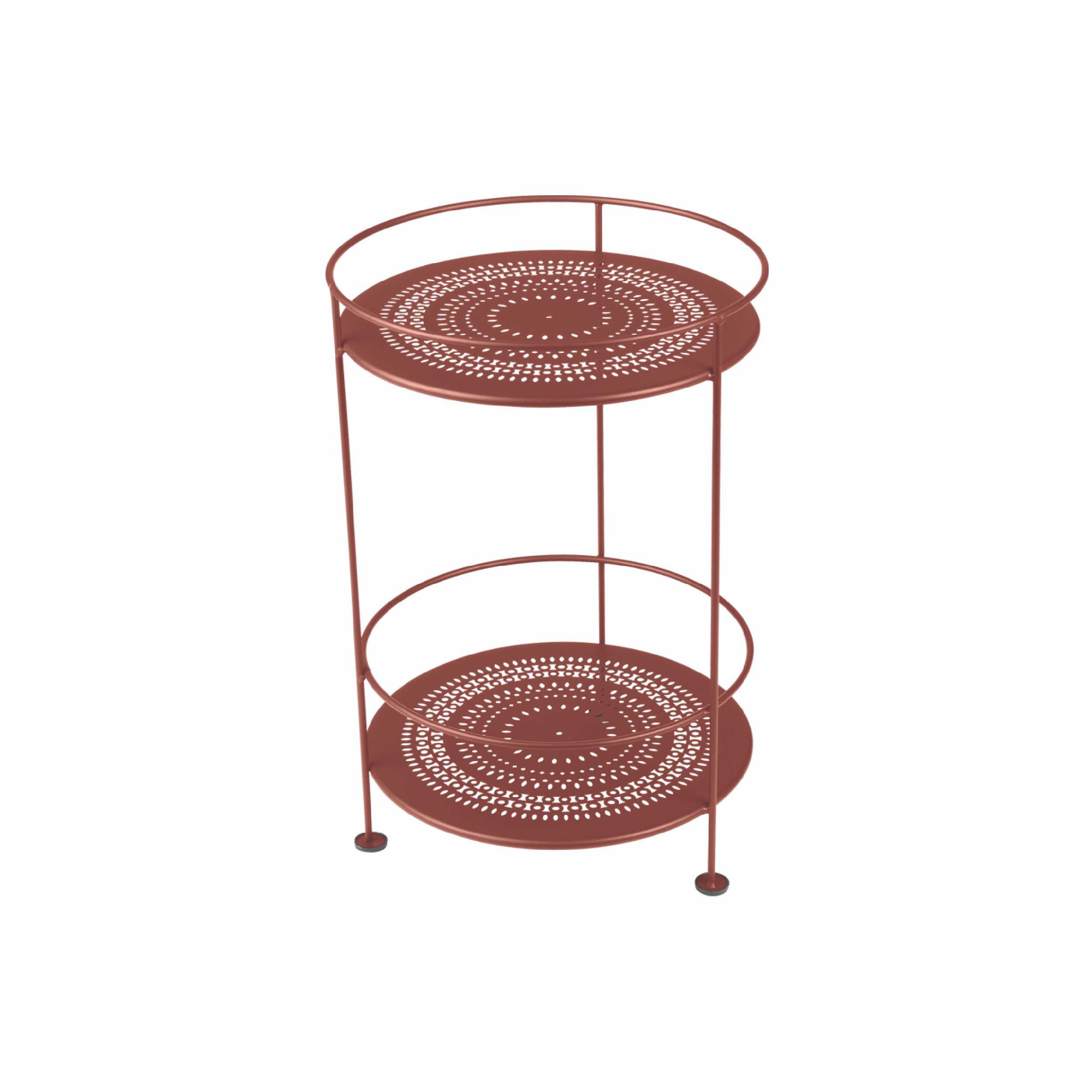 GUINGUETTE - SIDE TABLE WITH PERFORATED DOUBLE TOP