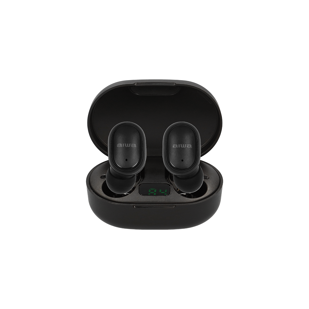 AIWA AT-X80E TWS Bluetooth Earphones หูฟังไร้สายแบบอินเอียร์ น้ำหนักเบา กันน้ำระดับ IPX4