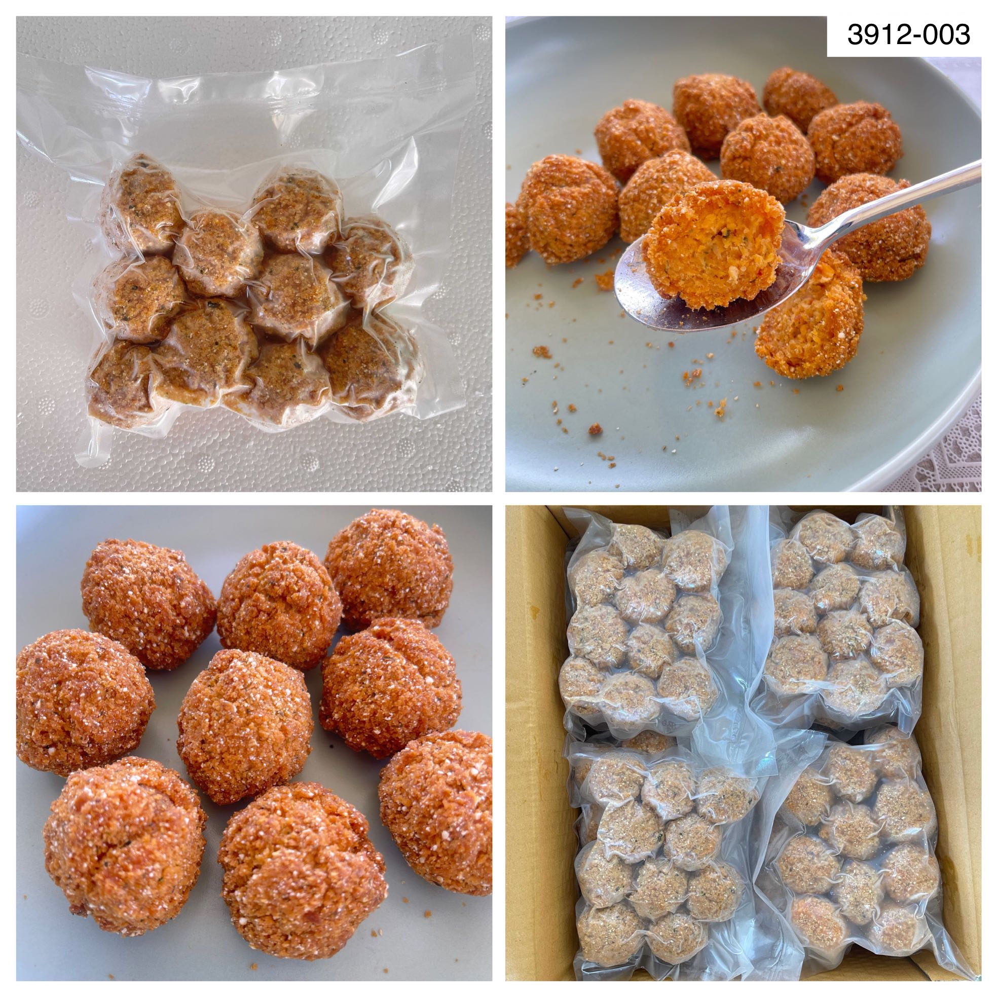 3912-003R-1  แซลมอนบอลรสลาบ 40 แพ็ค x 250 กรัม [แพ็คละ 10ลูก]