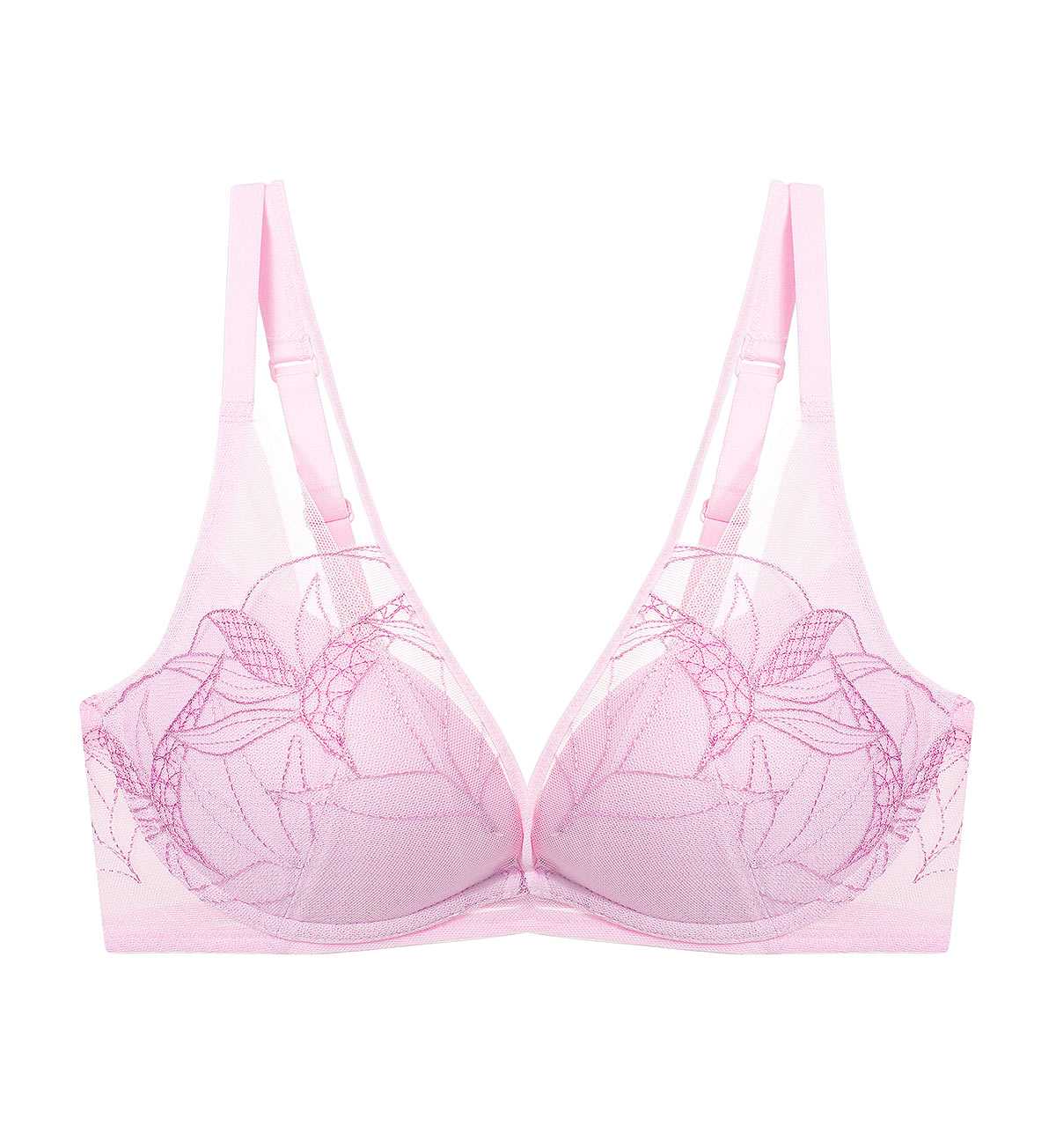 Bargain Triumph 10217135  Aqua Paradise HU DV 02 00GJ เสื้อชั้นในไม่มีโครงรูปแบบ Deep V สีม่วง