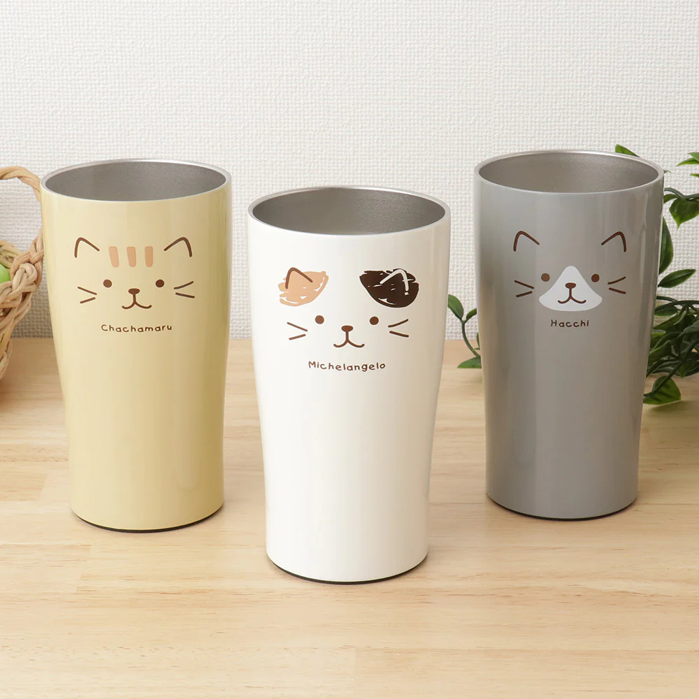 แก้วเก็บร้อนเย็นหน้าแมว Face Stainless Steel Tumbler