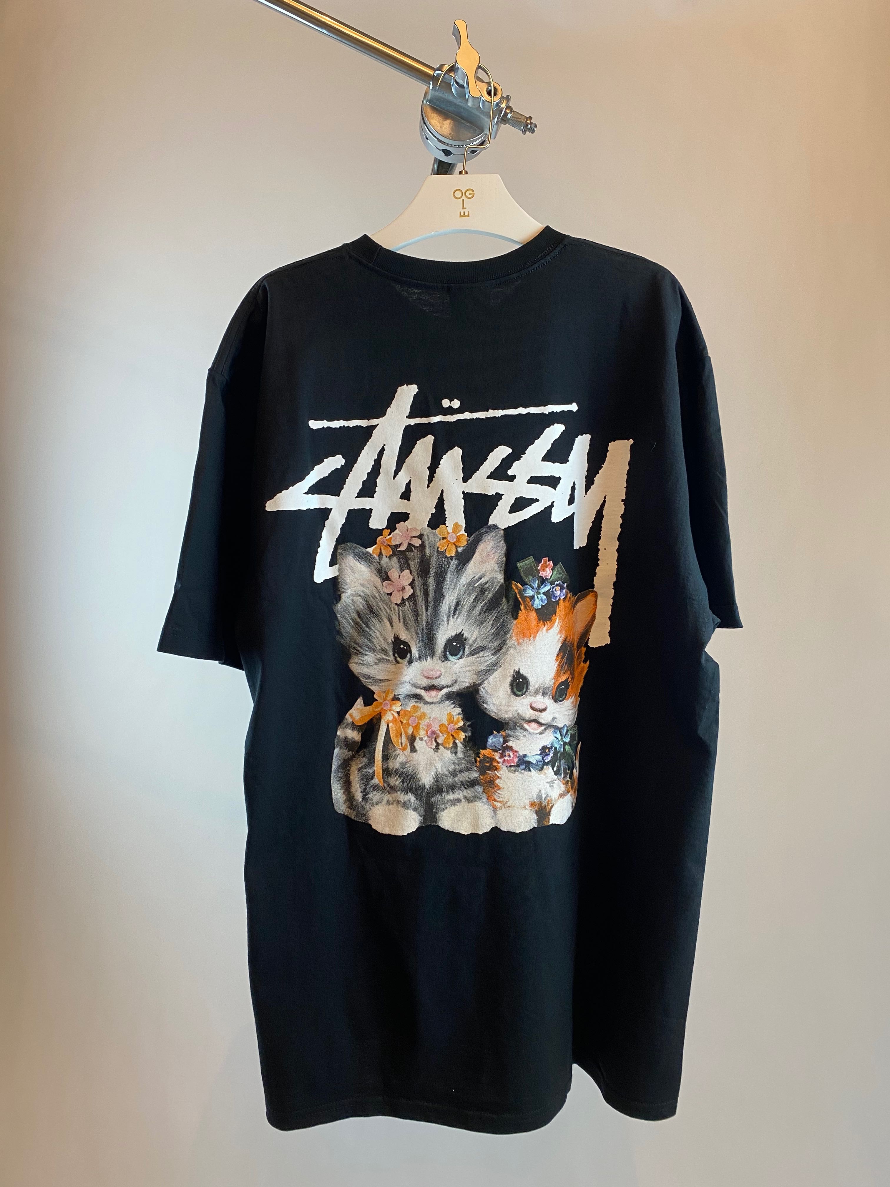 STUSSY KITTENS TEE BLACK