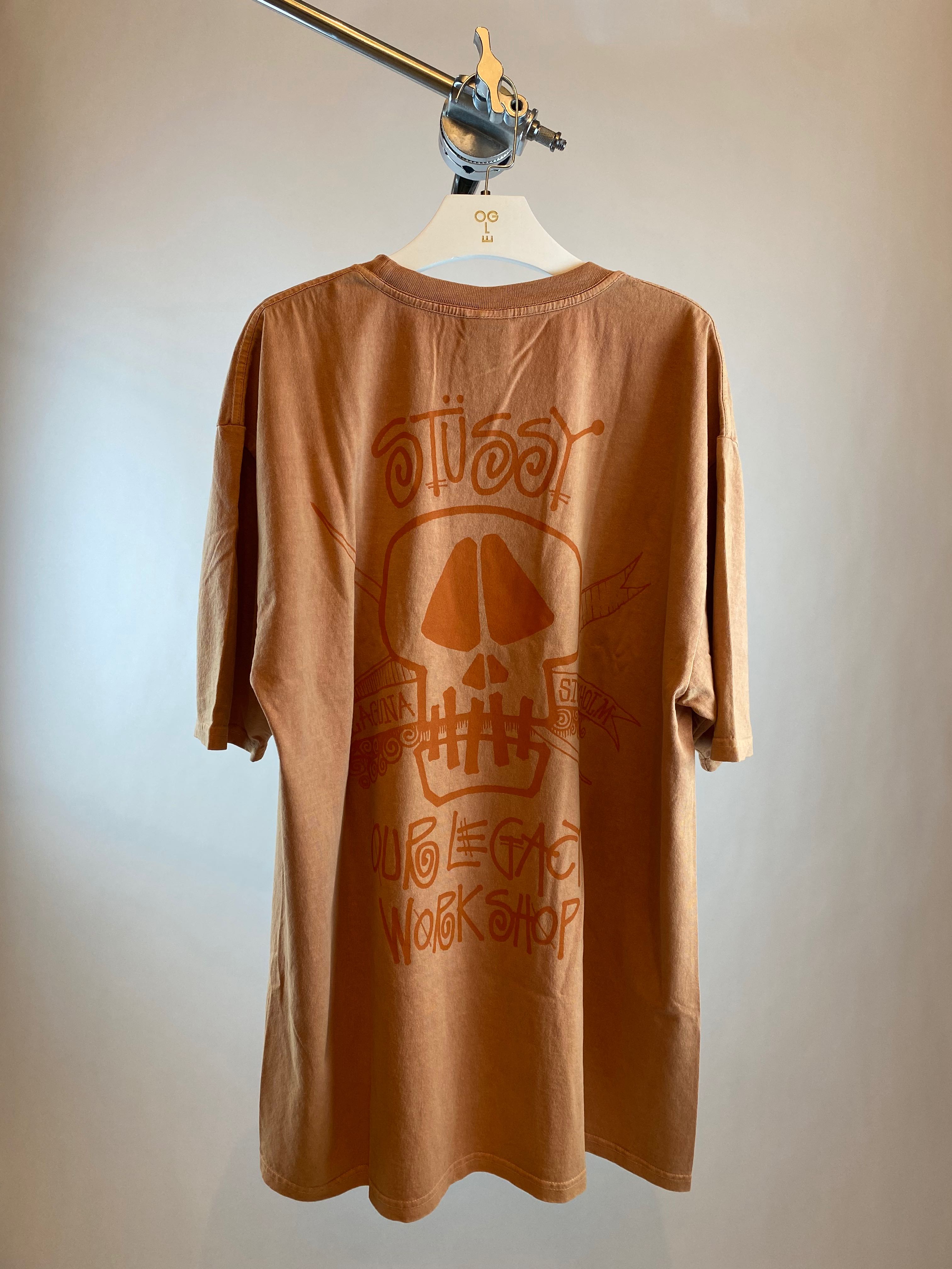 STUSSY x OUR LEGACY WORK SHOP SURF SKULL PIGMENT DYED TEE