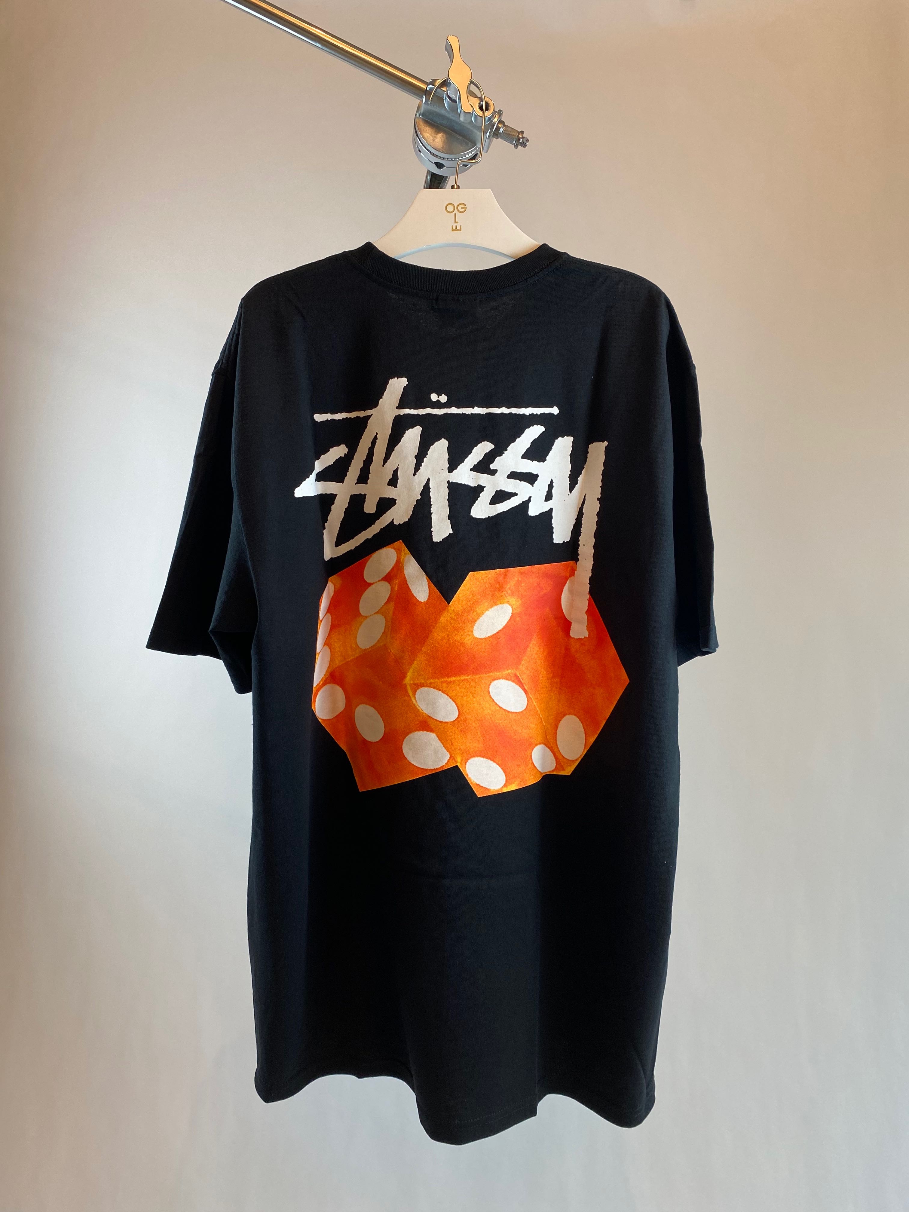 STUSSY DICED OUT TEE BLACK