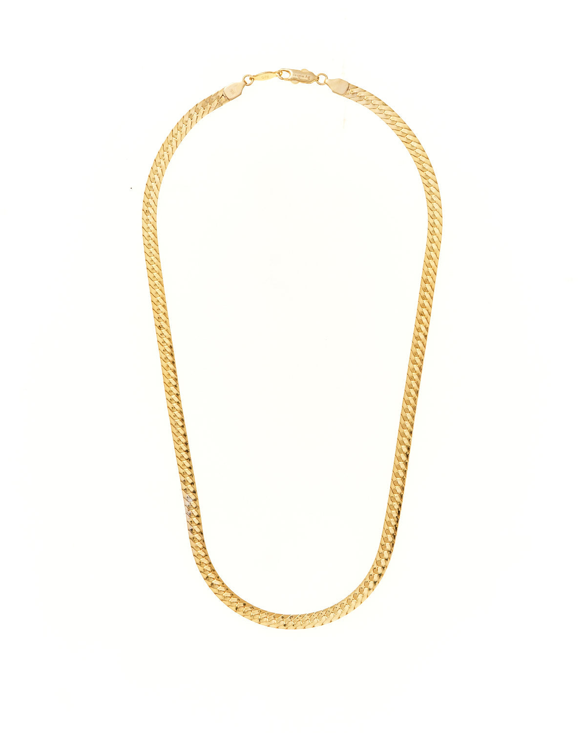 OA FLAT DOUBLE CURB CHAIN GOLD PLATED