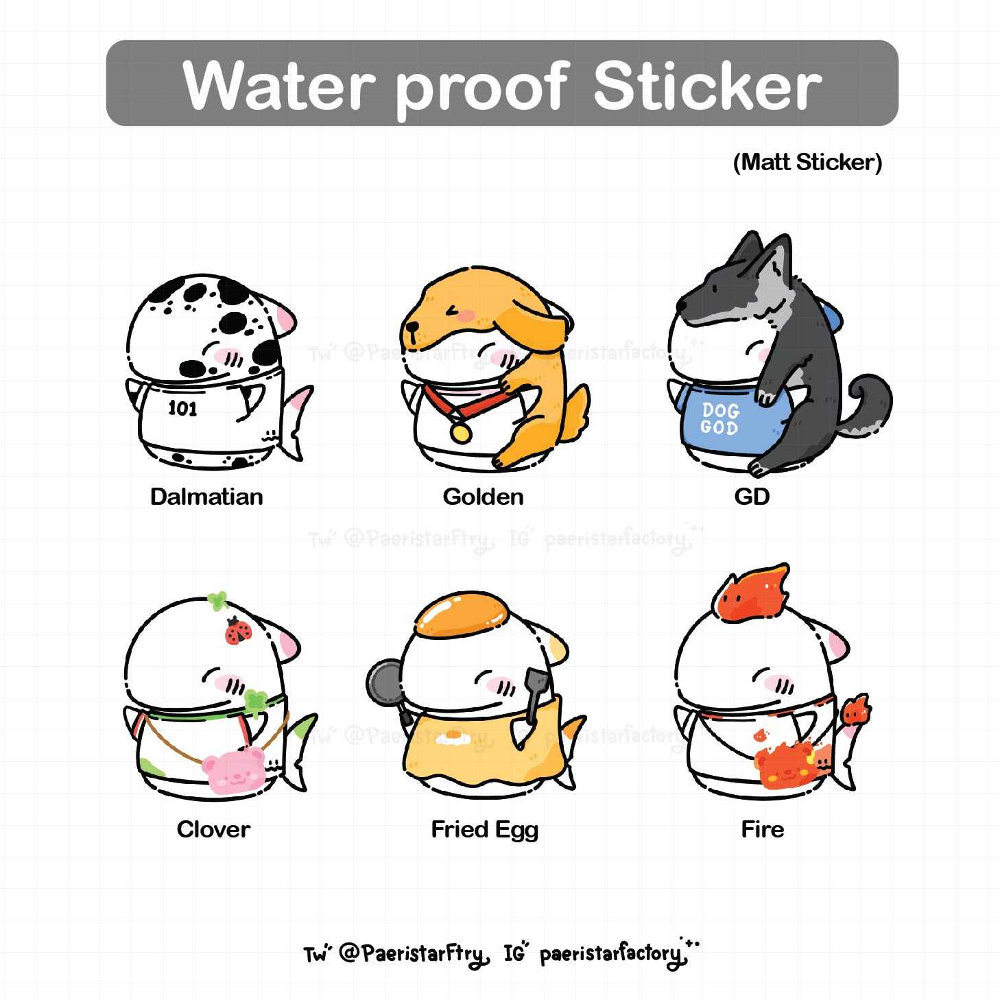 MoShark Water Proof Sticker