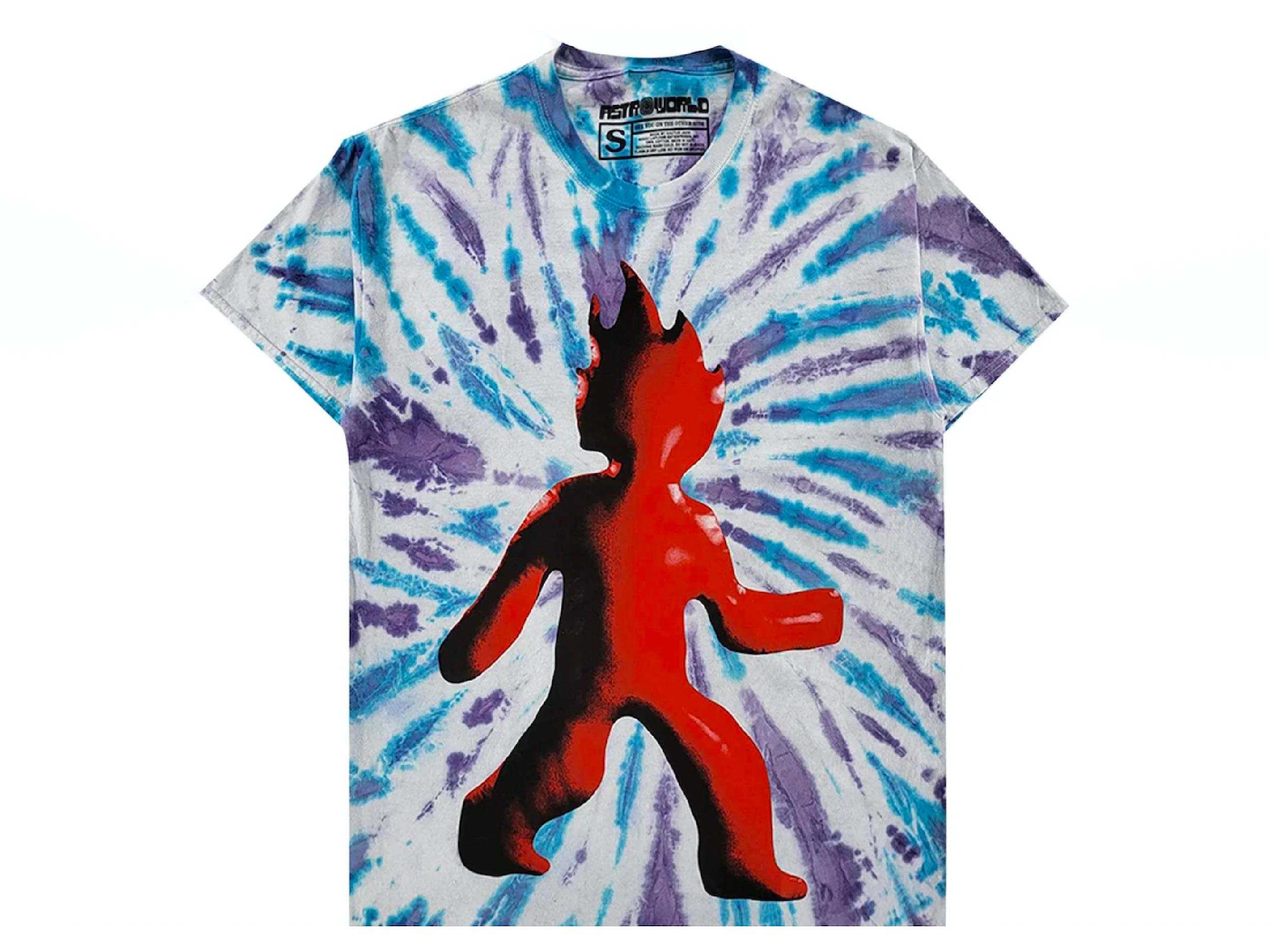 Travis Scott Flame T-shirt Tie Dye