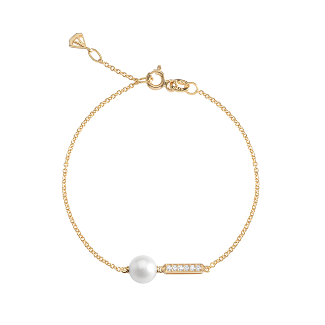 City Light Diamond And Pearl Bracelet